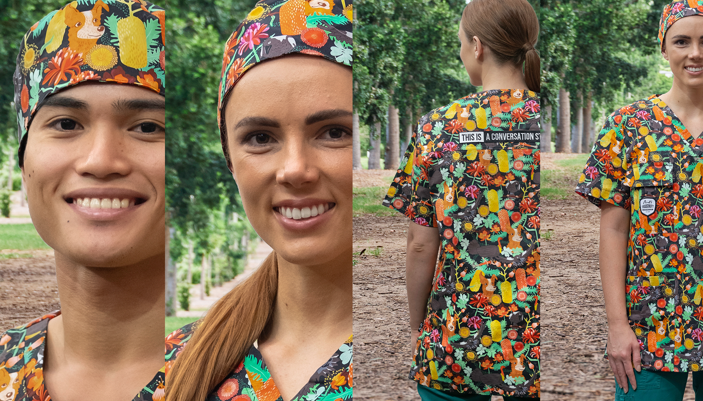 Scrub Tops & Scrub Caps