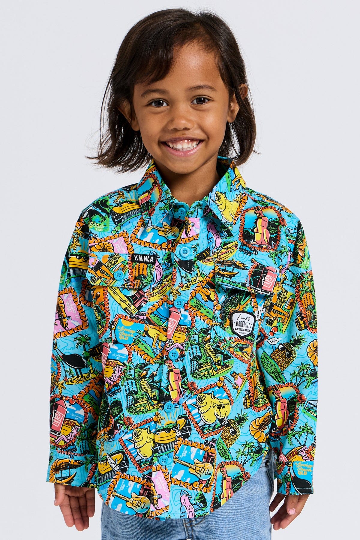 TradeMutt Kids Big Thing Energy Kids Work Shirt Big Thing Energy Kids Work Shirt