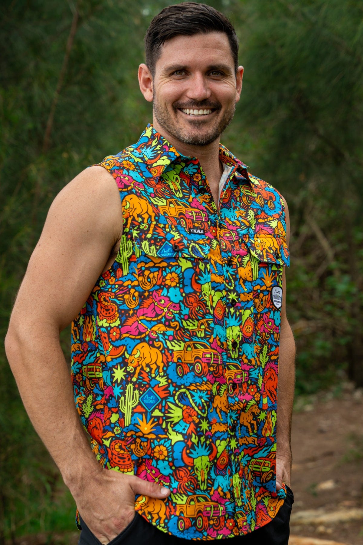 TradeMutt Workshirt Shindig Shenanigans Territory Sleeve Work Shirt Shindig Shenanigans Territory Sleeve Work Shirt
