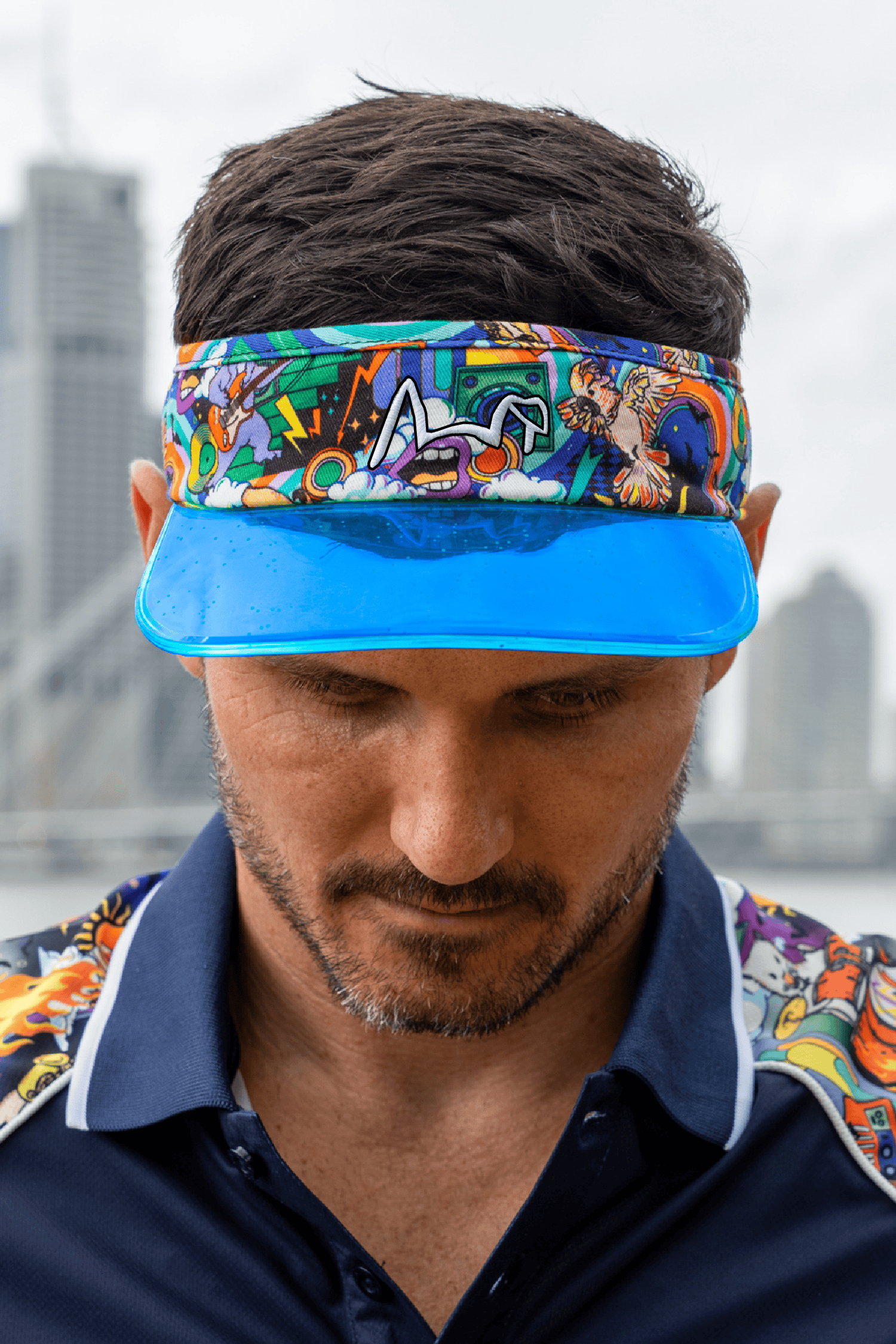 TradeMutt Headwear Thunderstruck Golf Visor Thunderstruck Golf Visor 22440