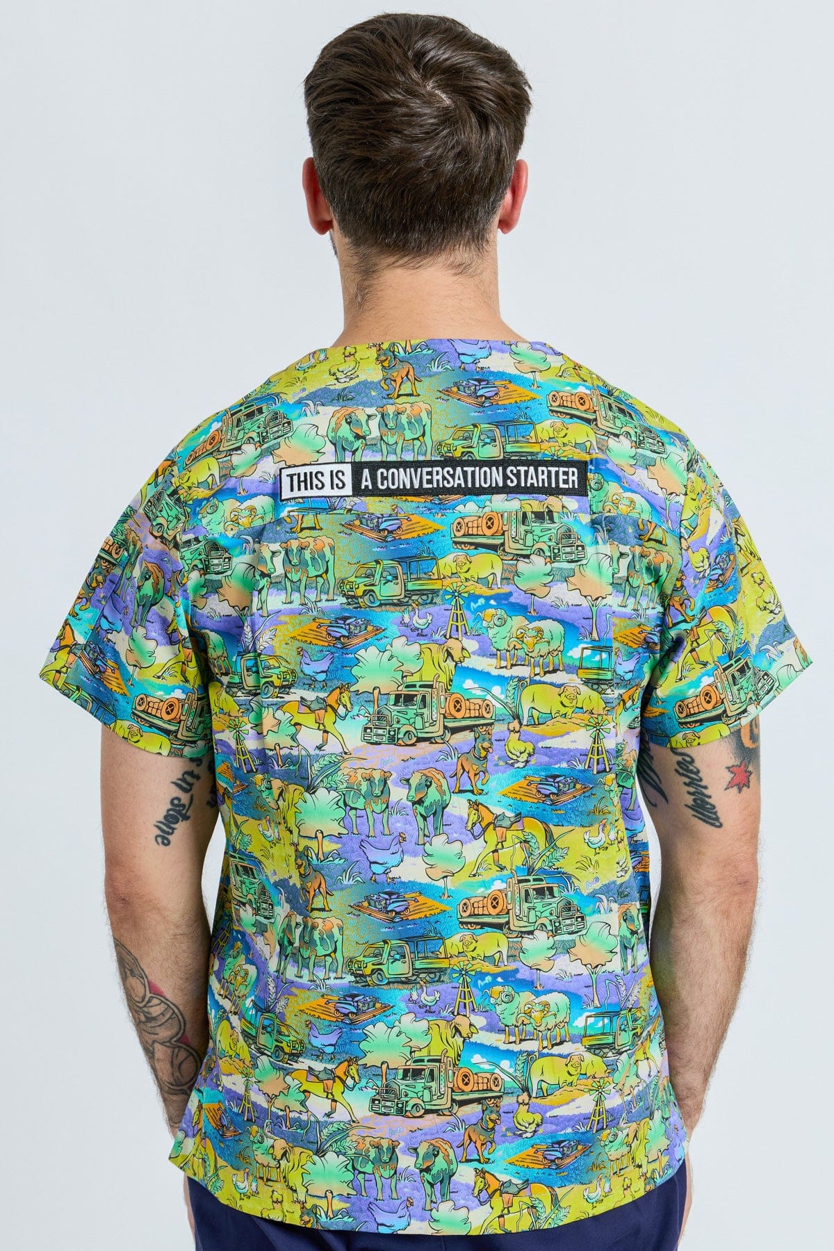 TradeMutt Scrubs Cracka' Dawn Unisex Scrub Top Cracka' Dawn Unisex Scrub Top