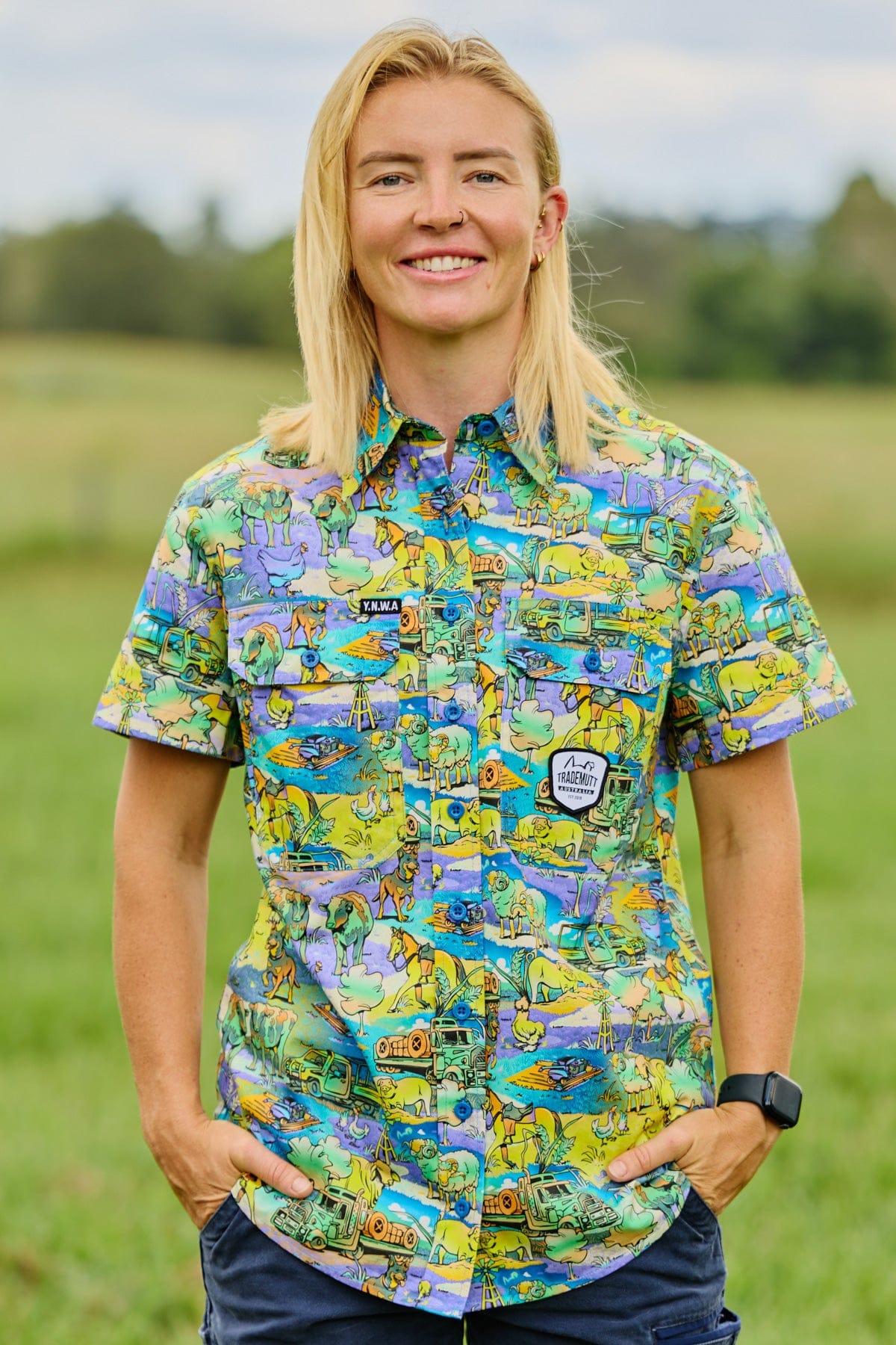 TradeMutt Workshirt Women's Cracka' Dawn Short Sleeve Work Shirt Women's Cracka' Dawn Short Sleeve Work Shirt