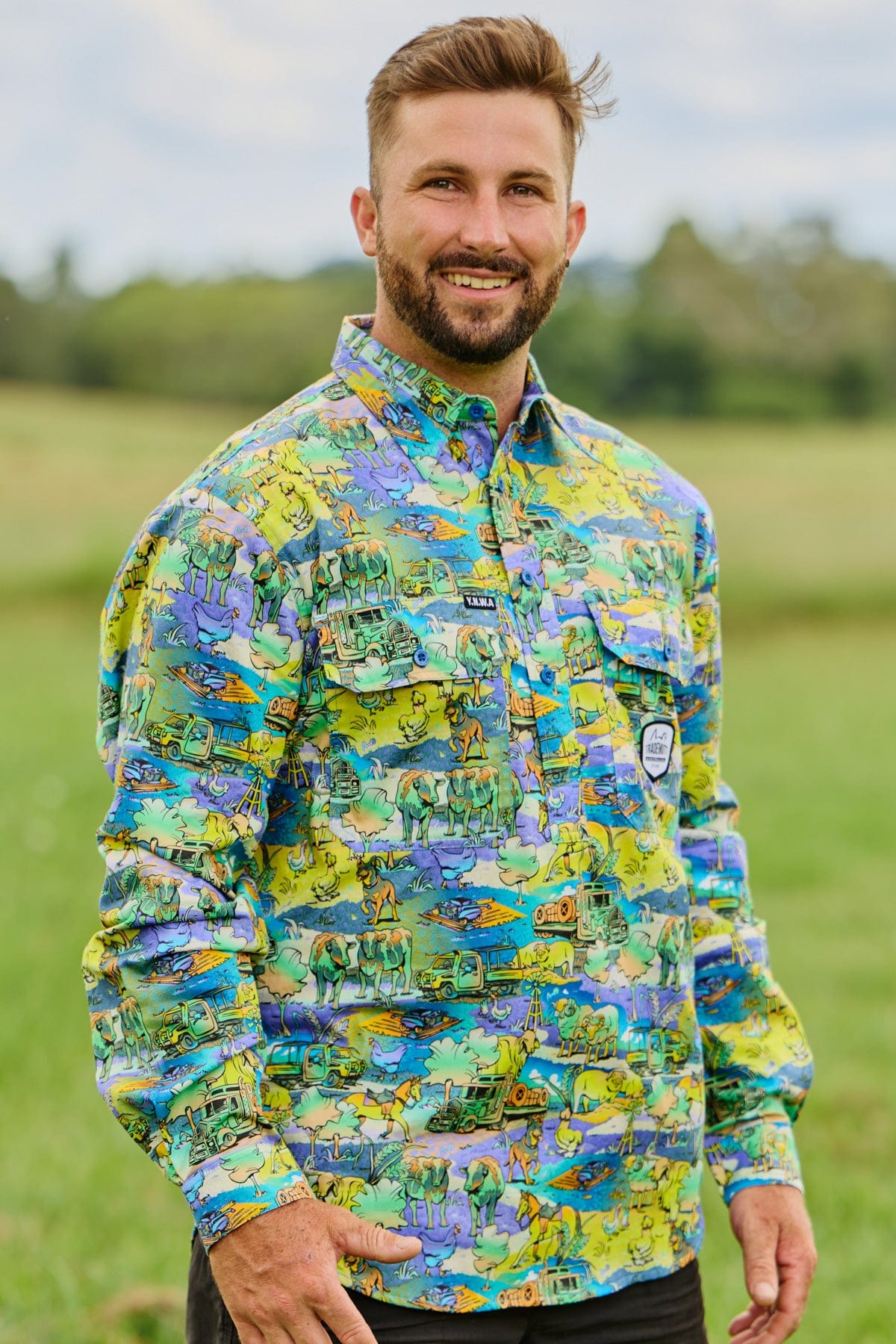 TradeMutt Workshirt Men's Cracka' Dawn Half Button Work Shirt Men's Cracka' Dawn Half Button Work Shirt
