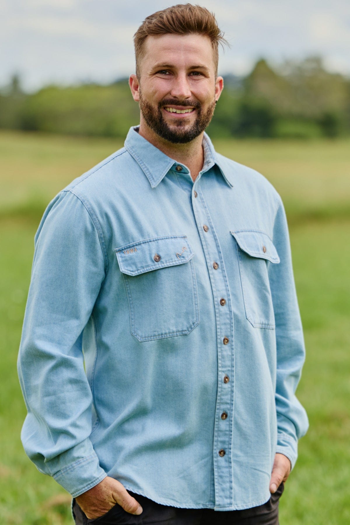 TradeMutt Workshirt Men's Cracka' Dawn Denim Work Shirt Men's Cracka' Dawn Denim Work Shirt