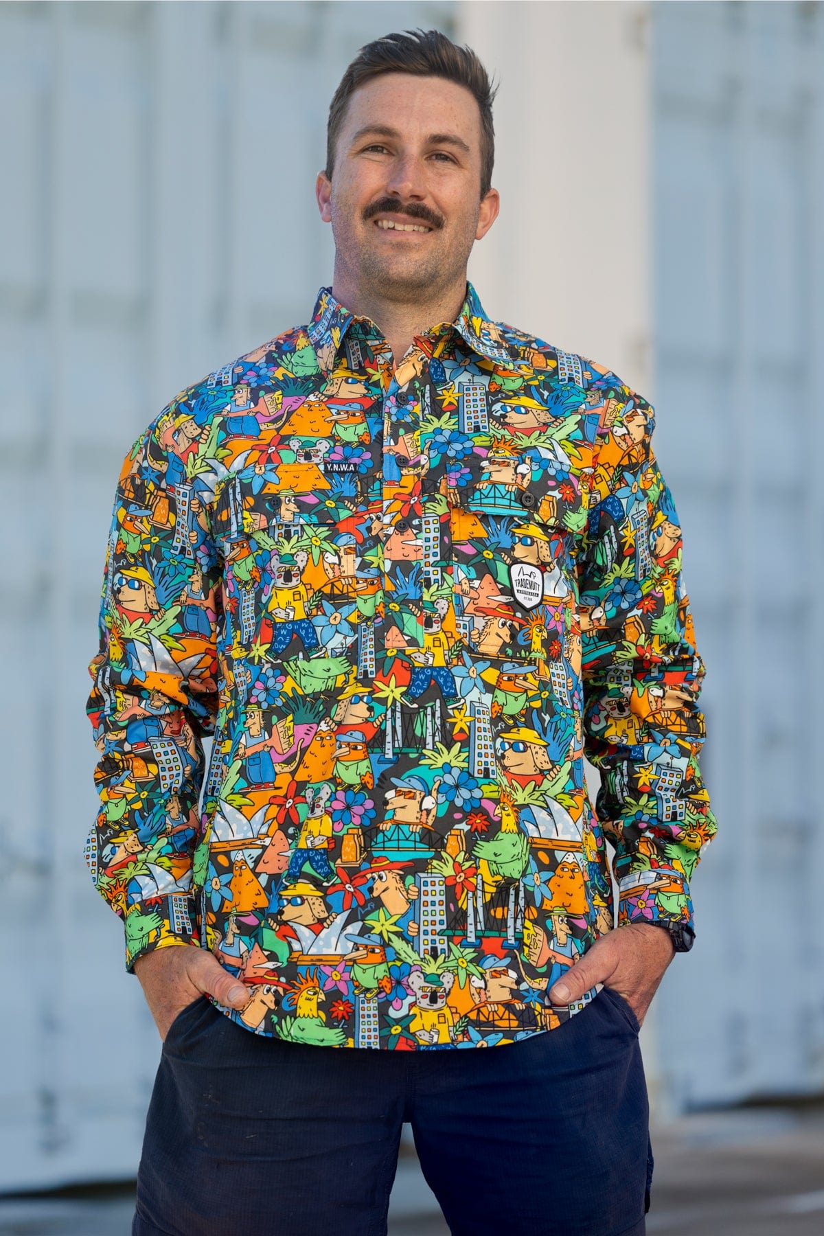 Men's The Big Smoke Half Button Work Shirt