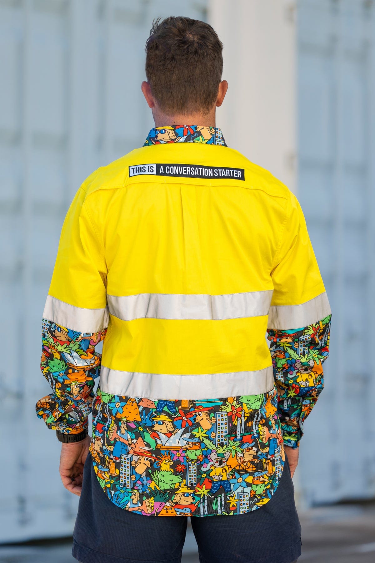 Men's The Big Smoke Yellow Day/Night Hi Vis Work Shirt
