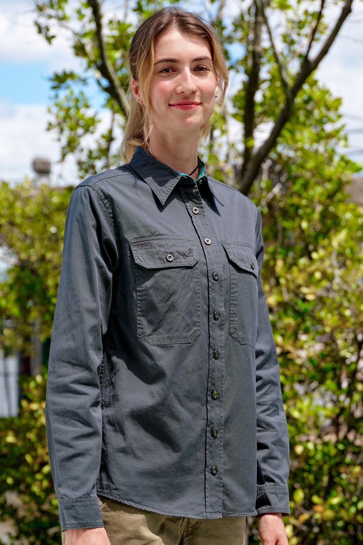 Women's Blinky Chill Undercover Mutter Full Button Workshirt