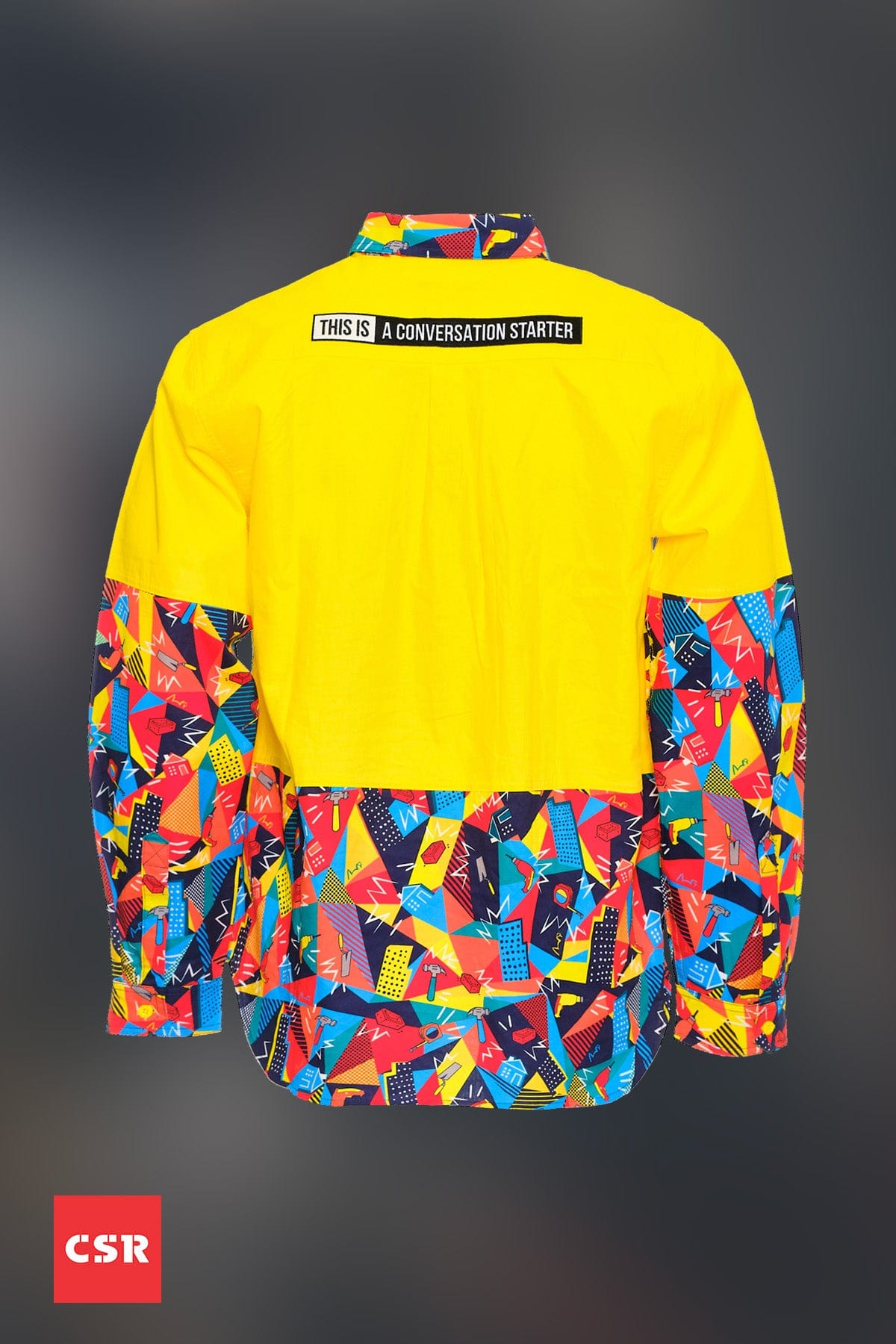 Custom CSR Day Only Yellow Hi Vis Cotton Work Shirt