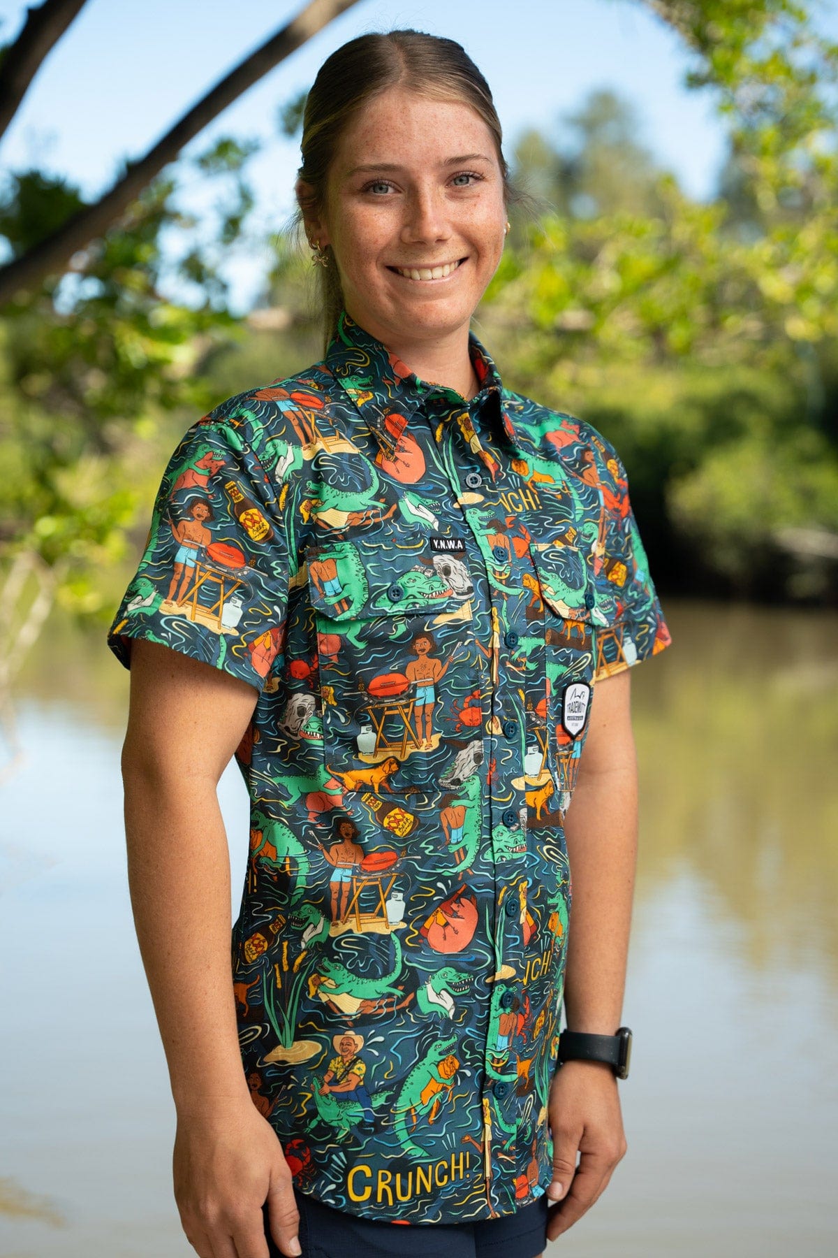 Women's Stop Croc & Roll Short Sleeve Work Shirt
