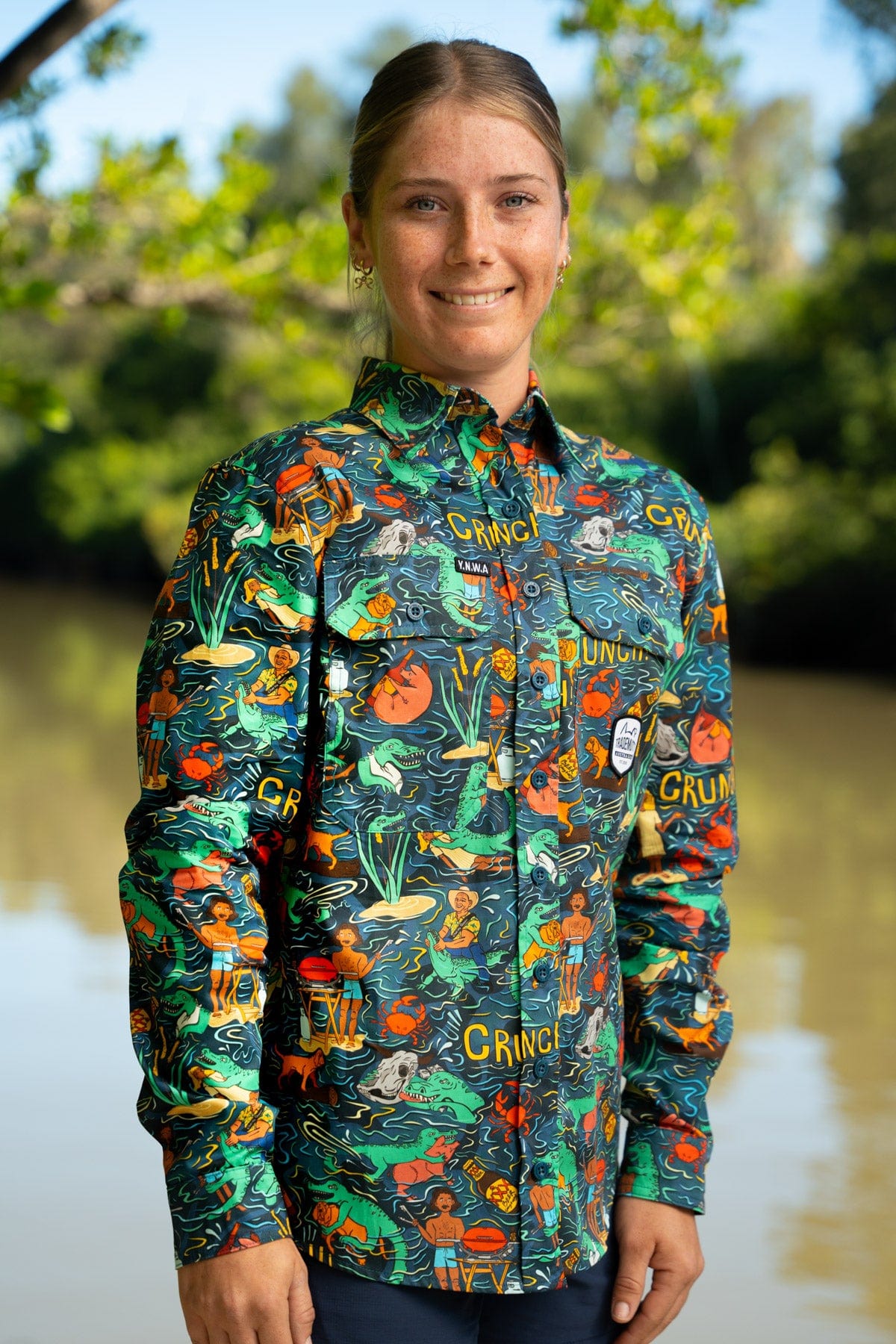 Women's Stop Croc & Roll Full Button Work Shirt