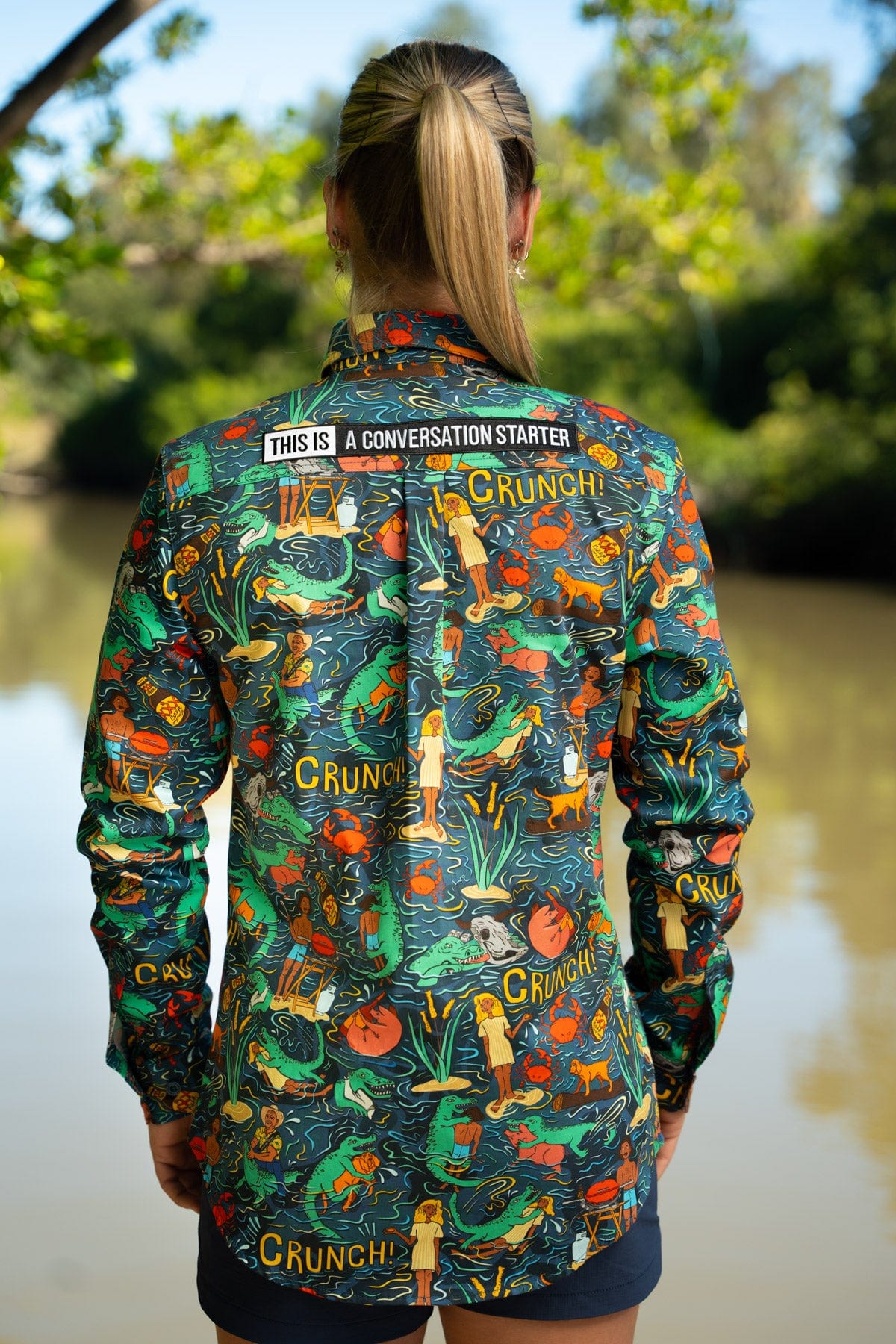 Women's Stop Croc & Roll Full Button Work Shirt