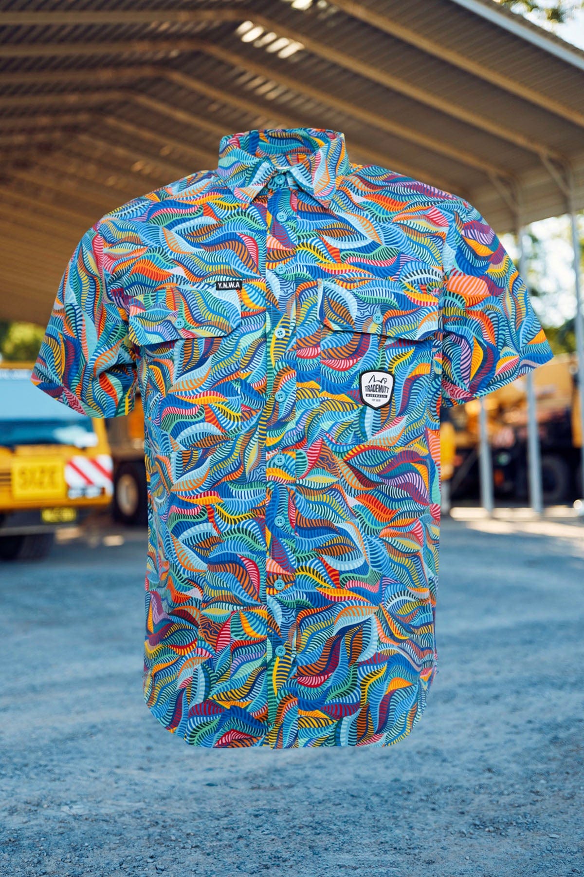 TradeMutt Workshirt Men's Snazzy Full Button Short Sleeve Work Shirt Men's Snazzy Short Sleeve Workshirt | TradeMutt Workshirts