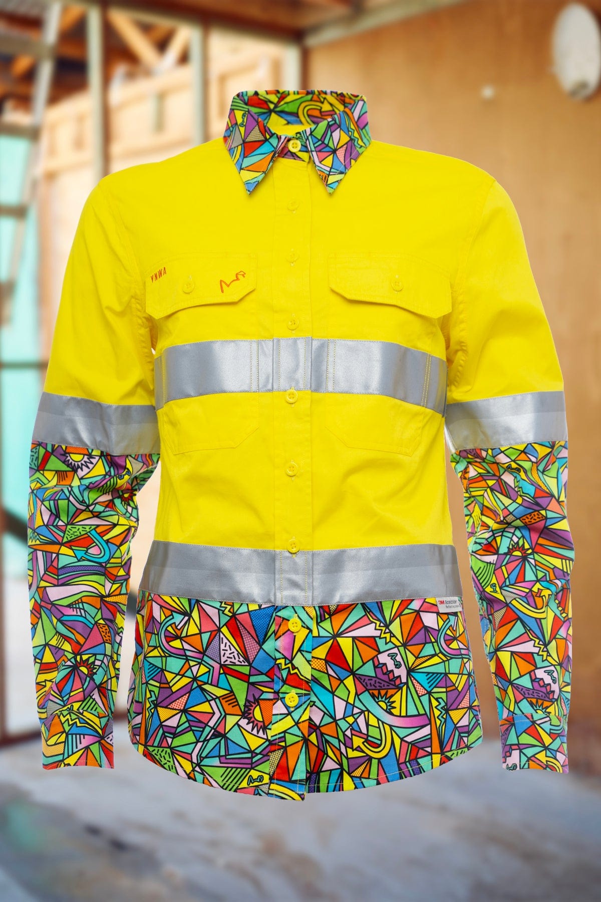 TradeMutt Workshirt Women's Bonza Yellow Day/Night Hi Vis 2.0 Full Button Work Shirt Women's Bonza Yellow Day/Night Hi Vis Workshirt | TradeMutt Workshirts
