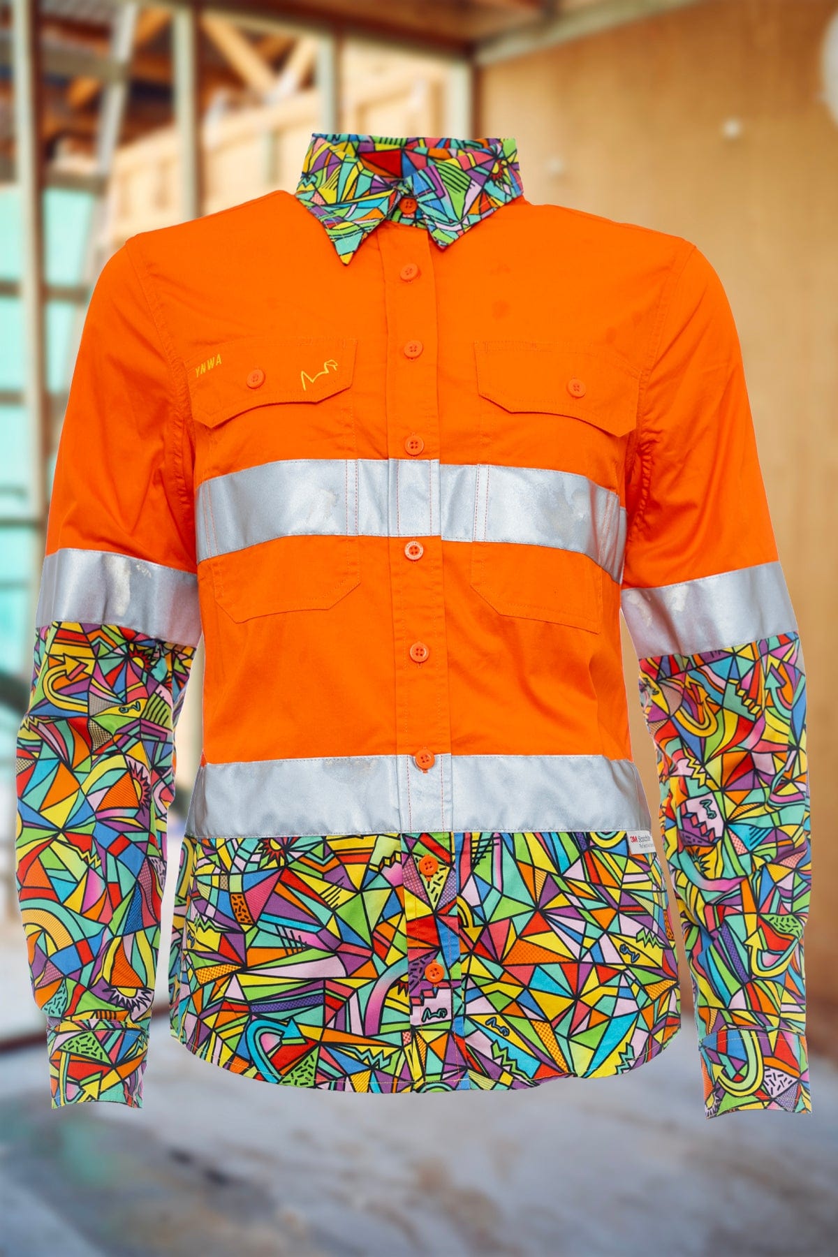TradeMutt Workshirt Women's Bonza Orange Day/Night Hi Vis 2.0 Full Button Work Shirt Women's Bonza Orange Day/Night Hi Vis Workshirt | TradeMutt Workshirts