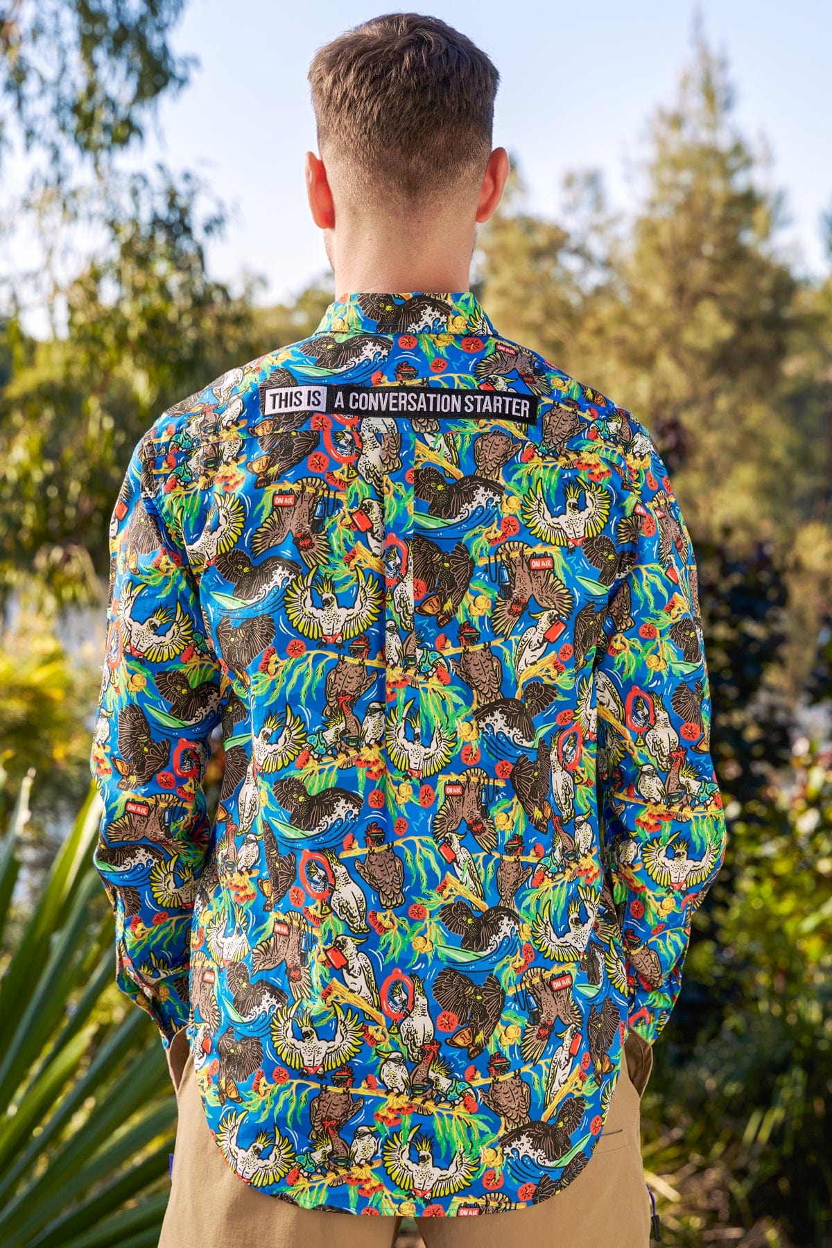 TradeMutt Workshirt Men's Light Weight Flock Around & Find Out Half Button Work Shirt Men's Light Weight Flock Around & Find Out Half Button Work Shirt