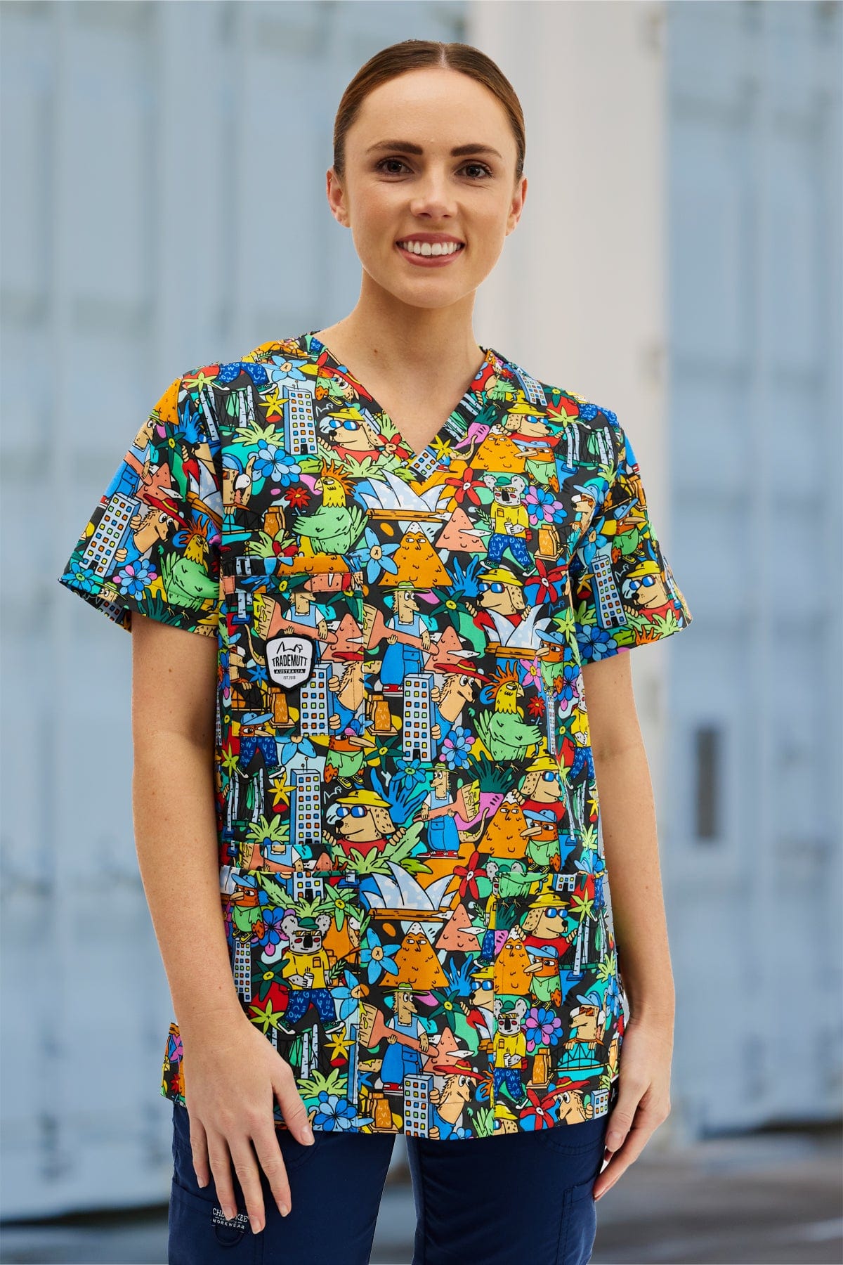 TradeMutt Scrubs The Big Smoke Unisex Scrub Top The Big Smoke Unisex Scrub Top | TradeMutt Work Shirts