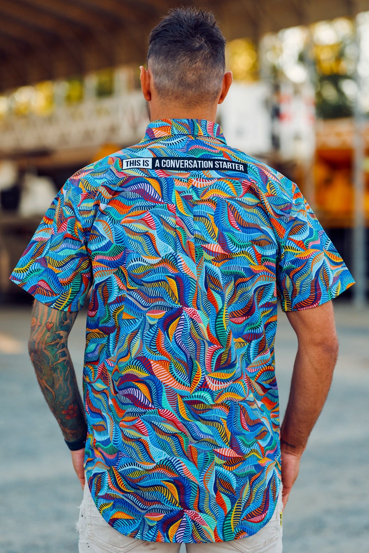 TradeMutt Workshirt Men's Snazzy Full Button Short Sleeve Work Shirt Men's Snazzy Short Sleeve Workshirt | TradeMutt Workshirts