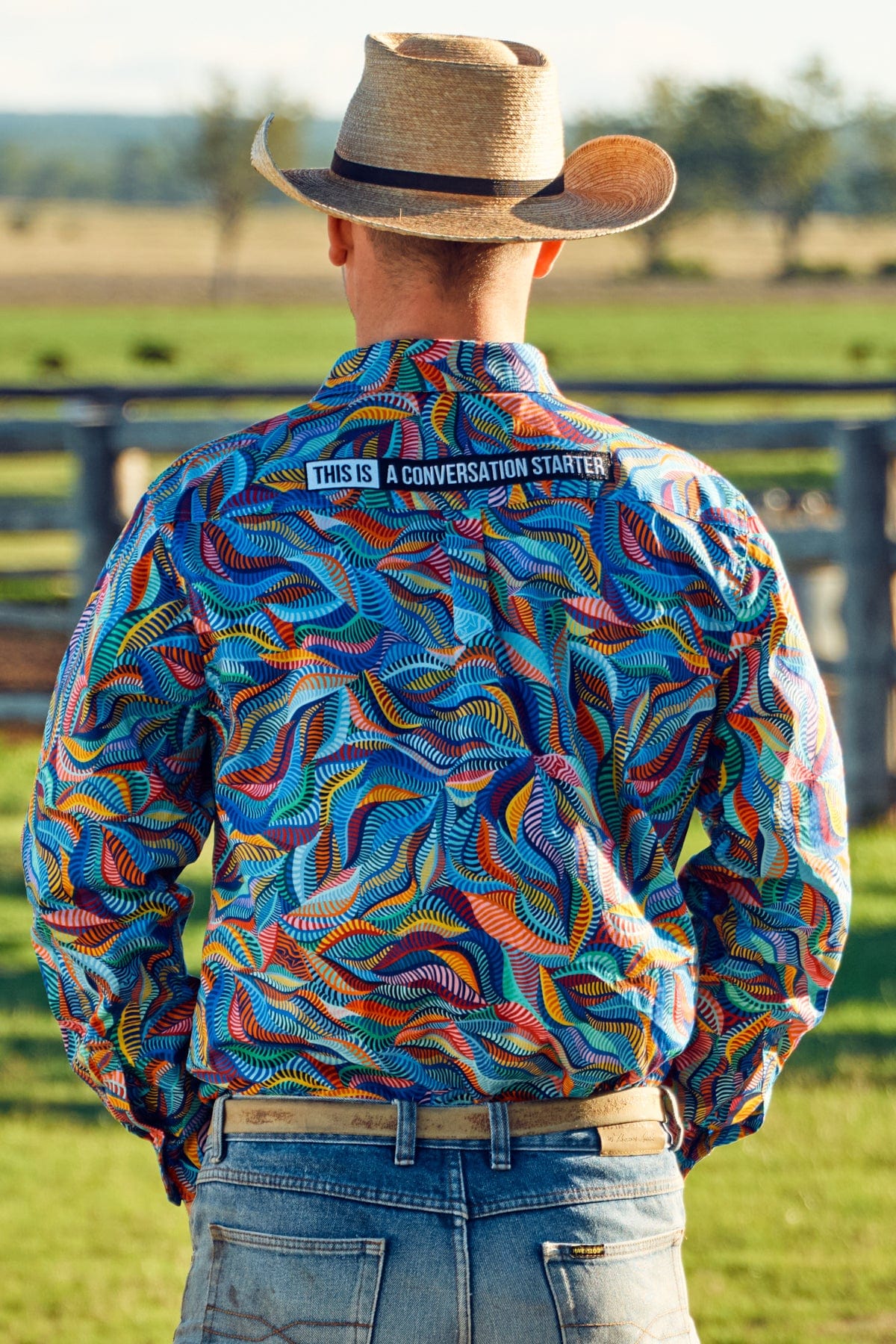 TradeMutt Workshirt Men's Snazzy Half Button Long Sleeve Work Shirt Men's Snazzy Half Button Workshirt | TradeMutt Workshirts