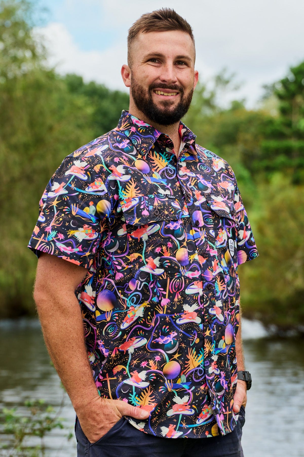 Mens Pork Patrol Short Sleeve Work Shirt