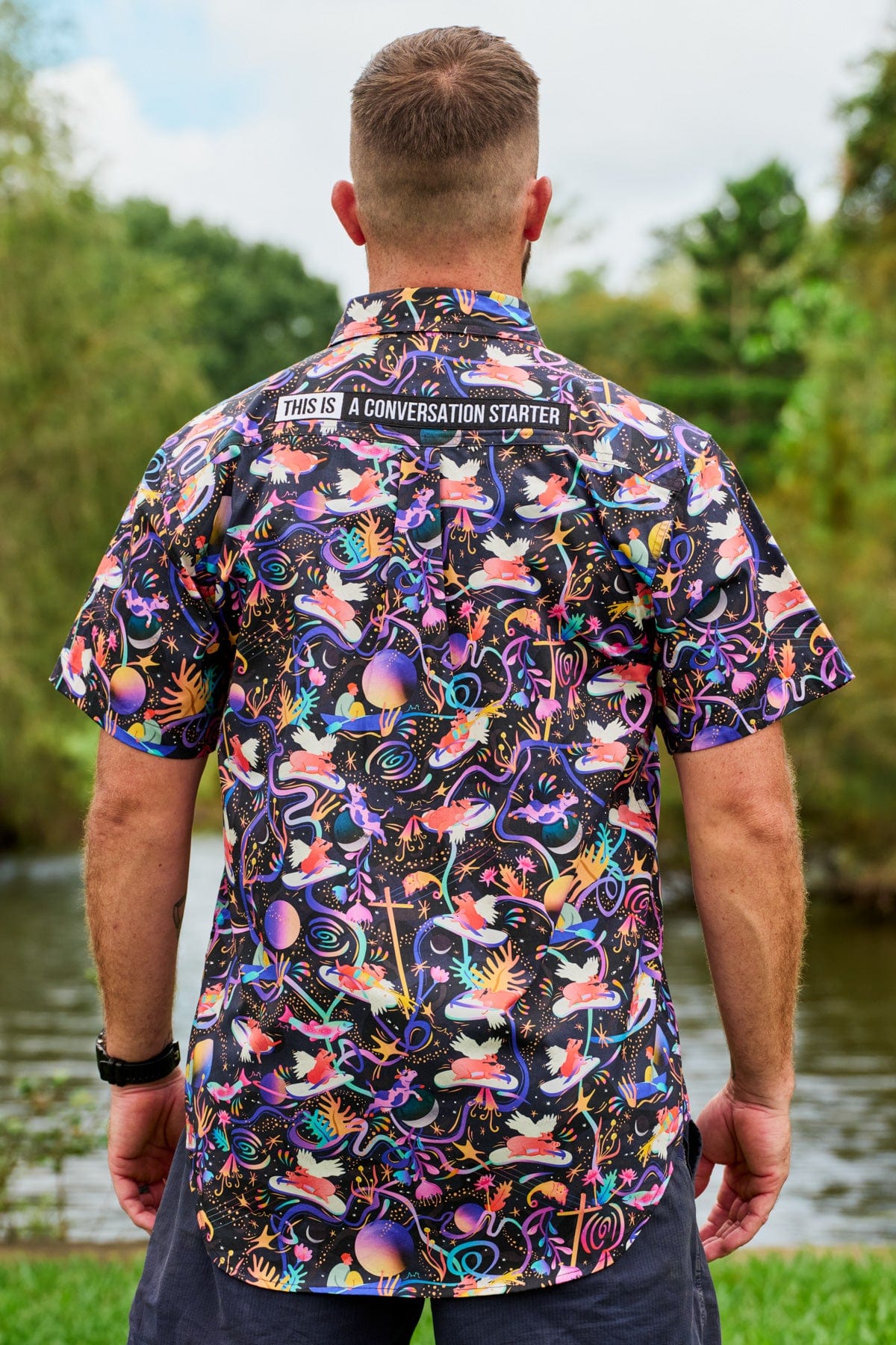 Mens Pork Patrol Short Sleeve Work Shirt