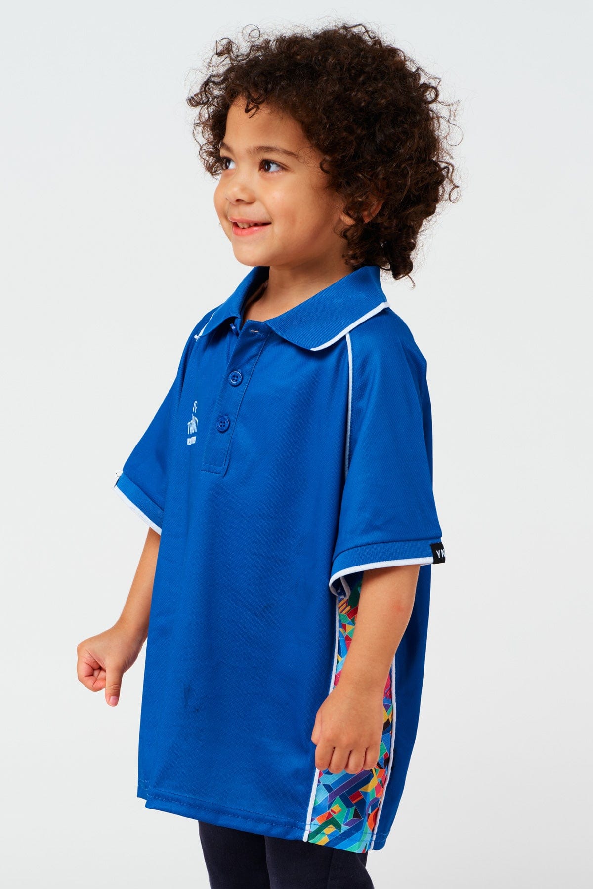 Kids Razzle Dazzle Blue Short Sleeve Polo