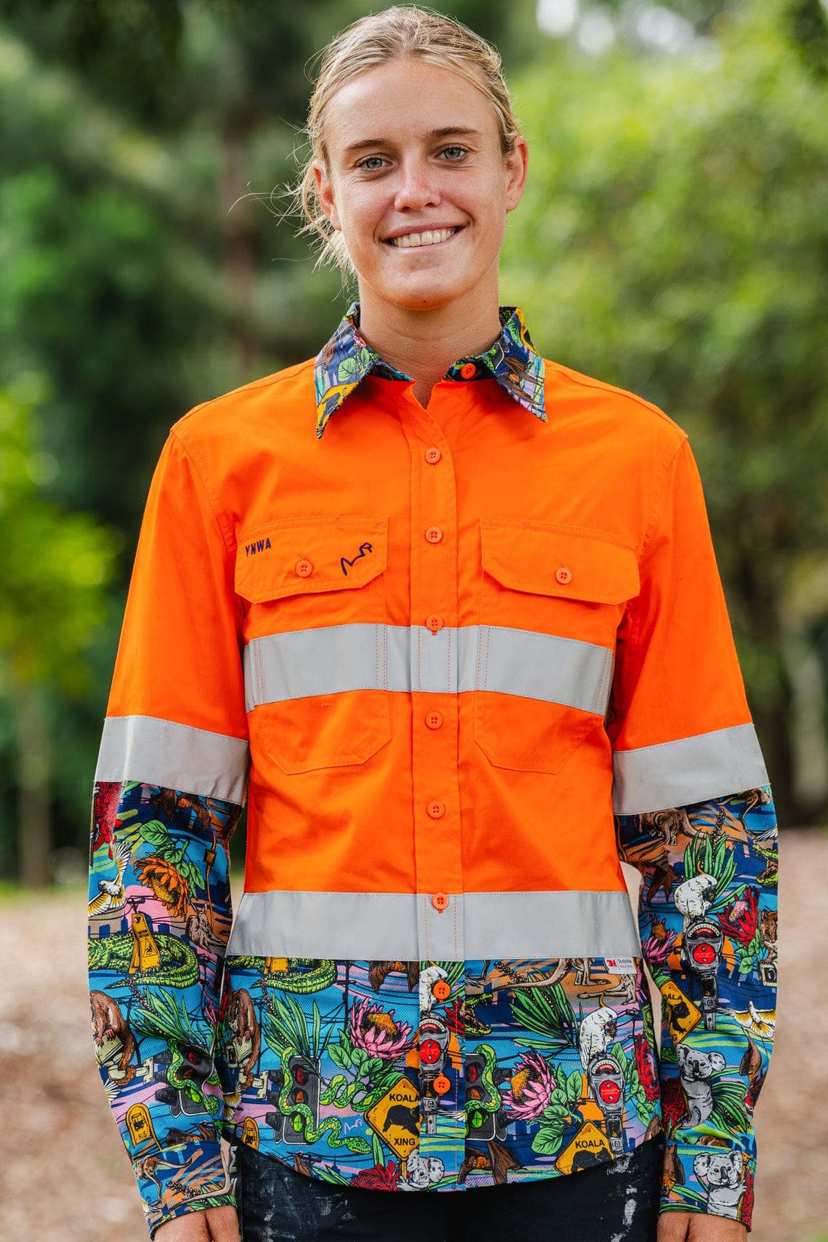 TradeMutt Workshirt Women's May Orange Day/Night Hi Vis Work Shirt Women's May Orange Day/Night Hi Vis Work Shirt