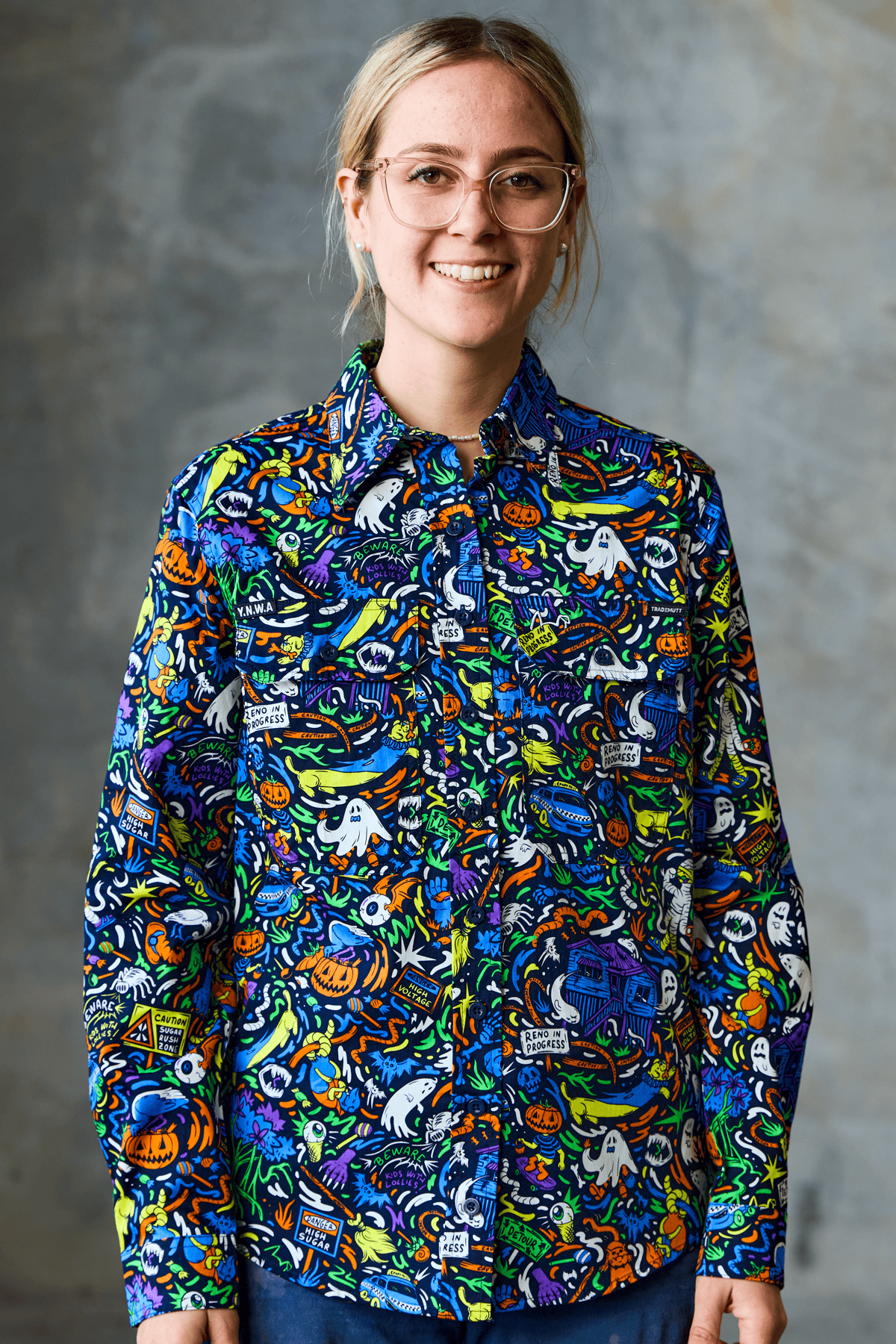 TradeMutt Workshirt Women's Lightweight GlowJob Full Button Workshirt Women's Glow Job Long Sleeve Workshirt | TradeMutt