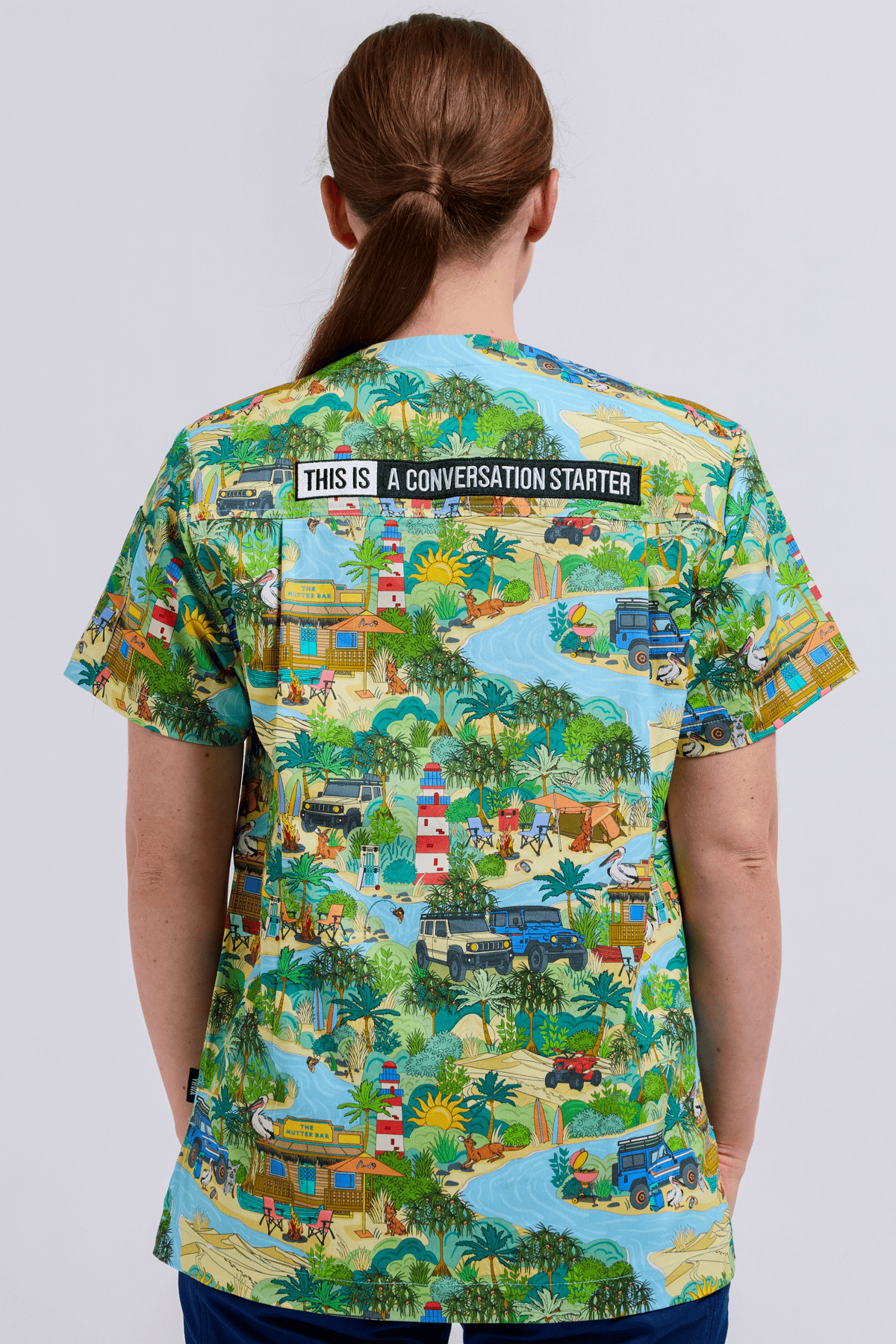 TradeMutt Scrubs That's Livin Barry Unisex Scrub Top That's Livin Barry Unisex Scrub Top