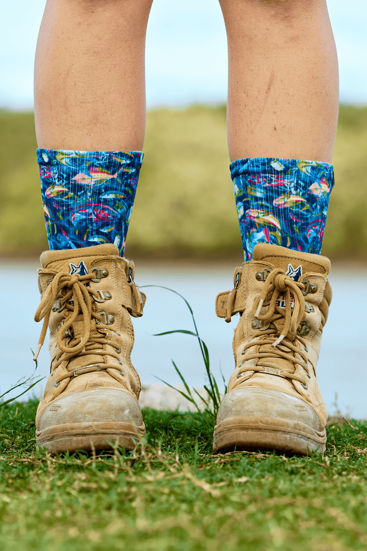 TradeMutt Footwear Off The Hook Printed Socks Off The Hook Printed Socks | TradeMutt