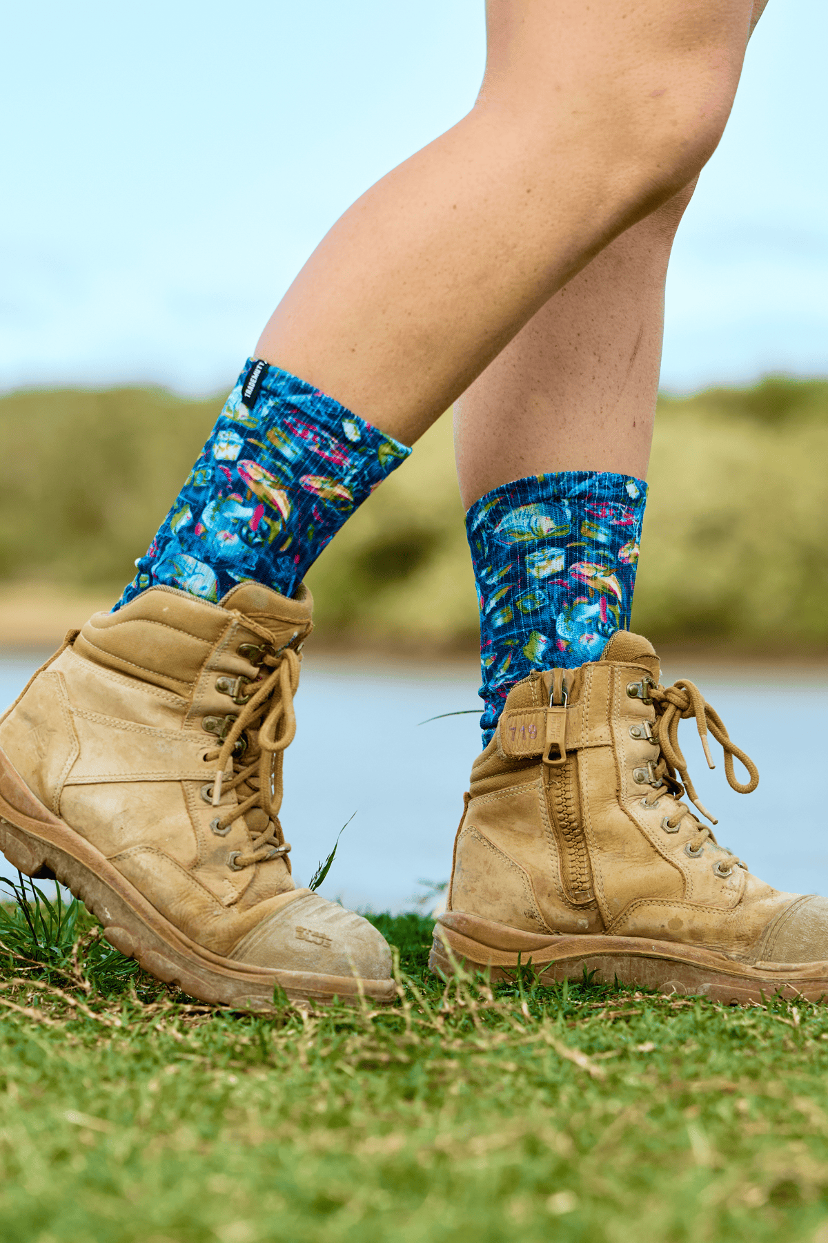 TradeMutt Footwear Off The Hook Printed Socks Off The Hook Printed Socks | TradeMutt