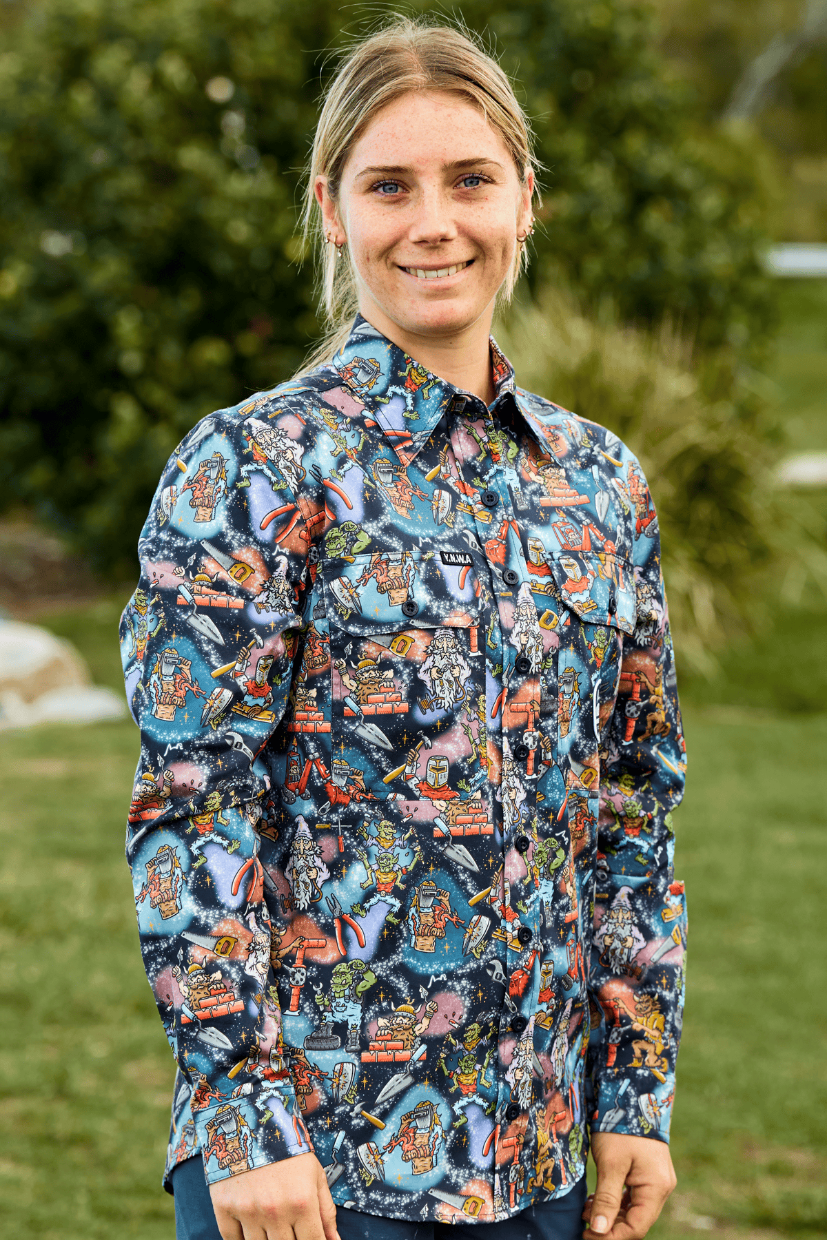TradeMutt Workshirt Women's Site Gremlins Full Button Work Shirt Women's Site Gremlins Full Button Work Shirt | TradeMutt