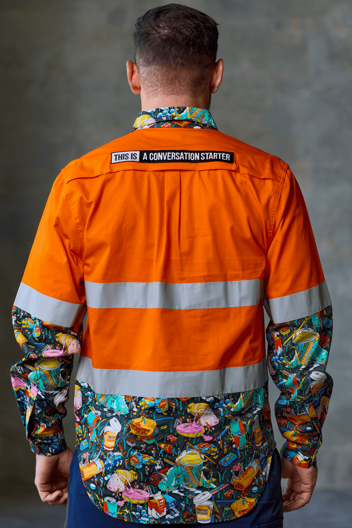 TradeMutt Workshirt Men's Servo Nation Army Orange Day/Night Hi Vis Work Shirt Men's Servo Nation Army Orange Day/Night Hi Vis Work Shirt