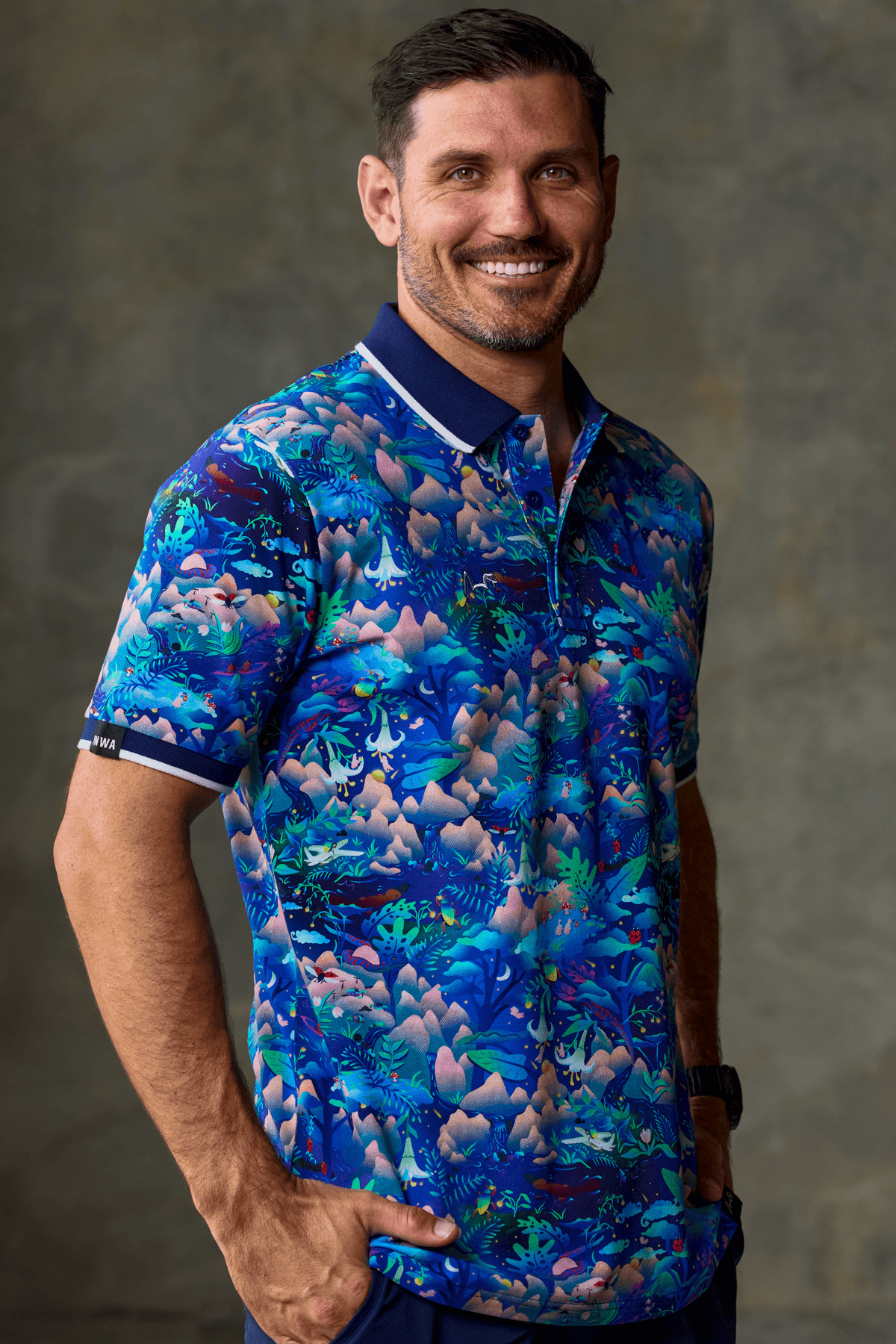 TradeMutt Polo Unisex Walkin on a Dream Cotton Short Sleeve Polo Unisex Walkin on a Dream Cotton Short Sleeve Polo