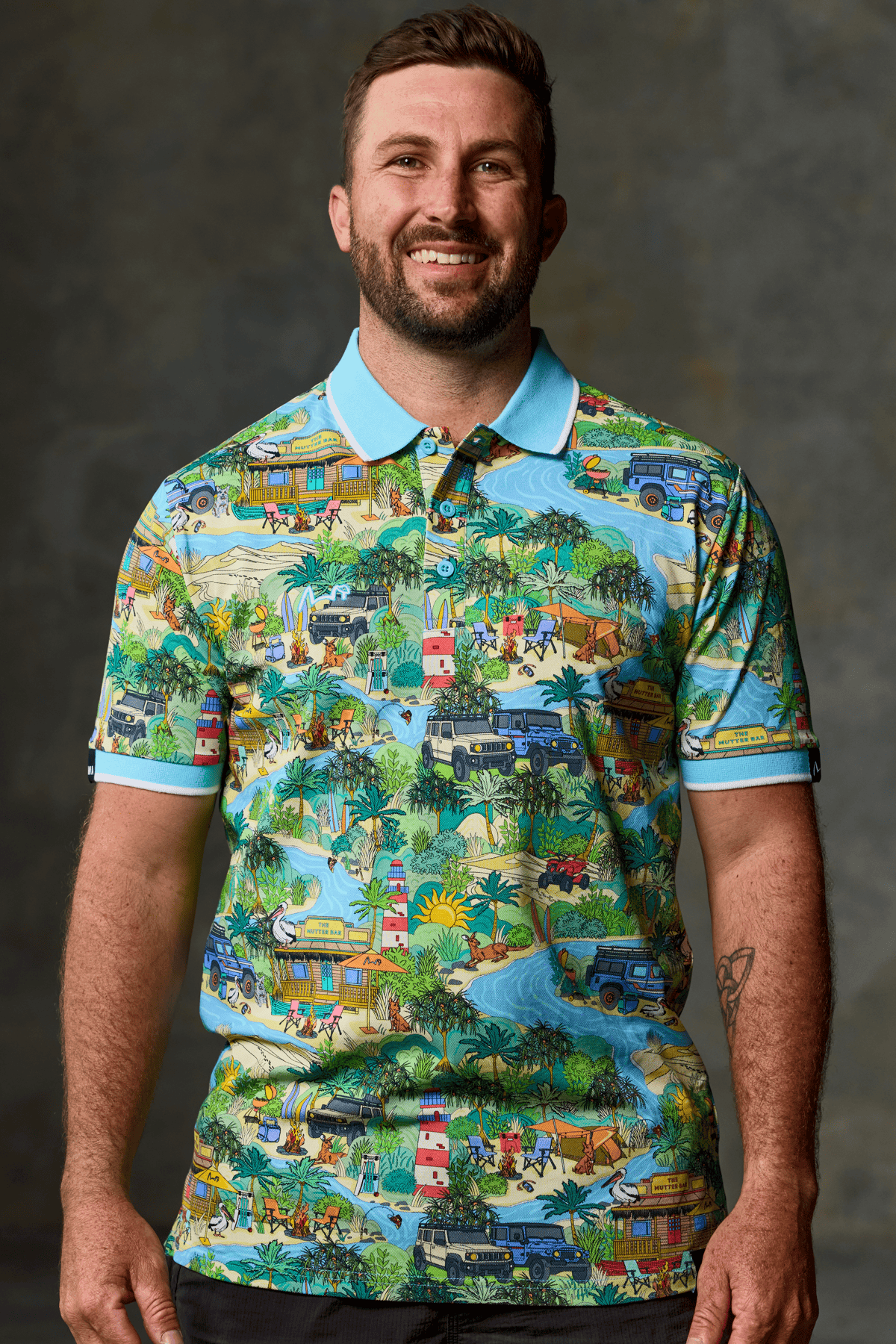 TradeMutt Polo Unisex That's Livin Barry Cotton Short Sleeve Polo Unisex That's Livin Barry Cotton Short Sleeve Polo
