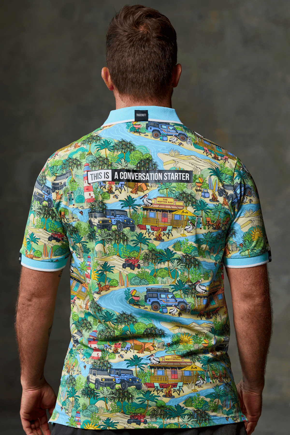 TradeMutt Polo Unisex That's Livin Barry Cotton Short Sleeve Polo Unisex That's Livin Barry Cotton Short Sleeve Polo