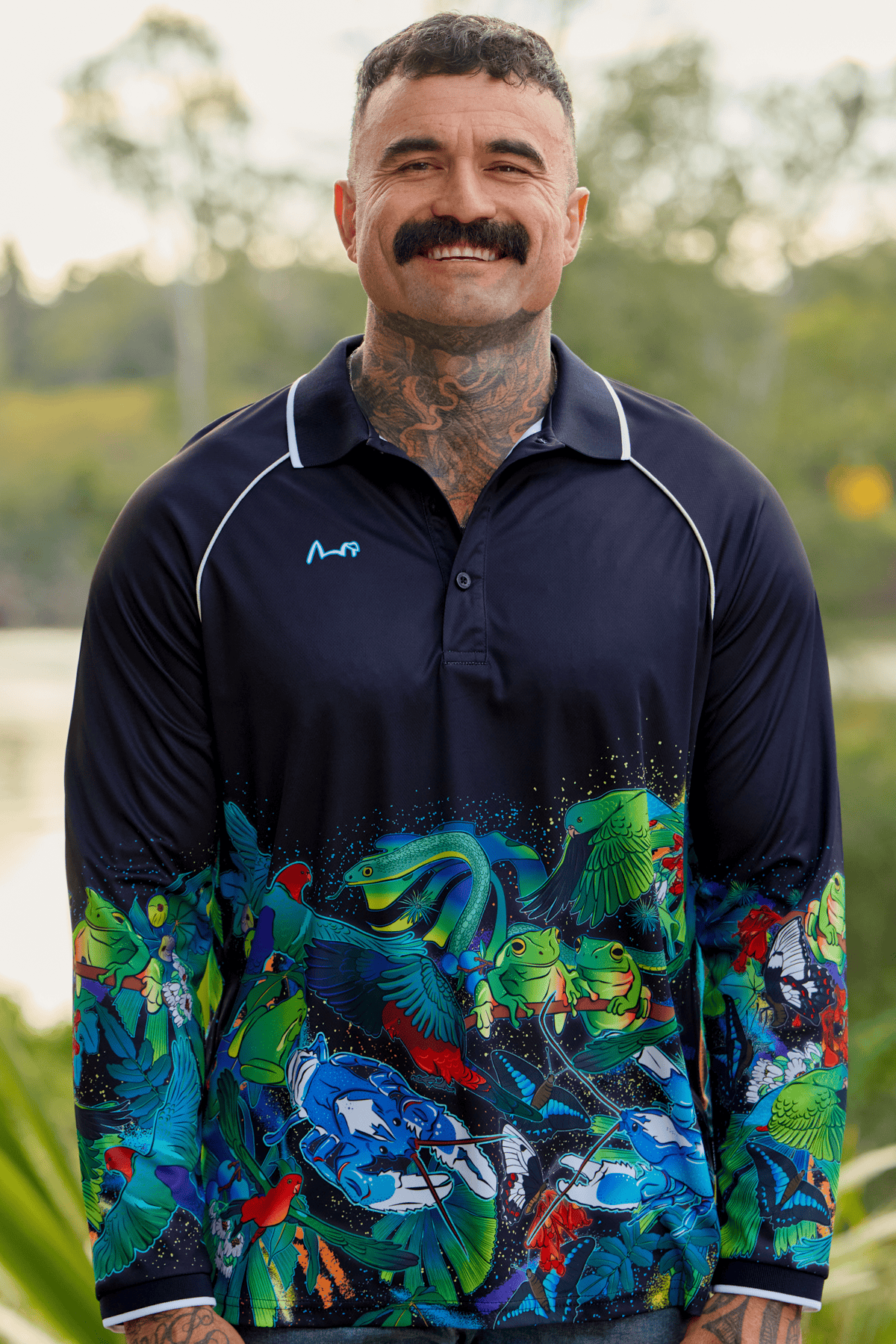 TradeMutt Polo Unisex Big Greasy Fishing Shirt Unisex The Big Greasy Long Sleeve Polo | TradeMutt