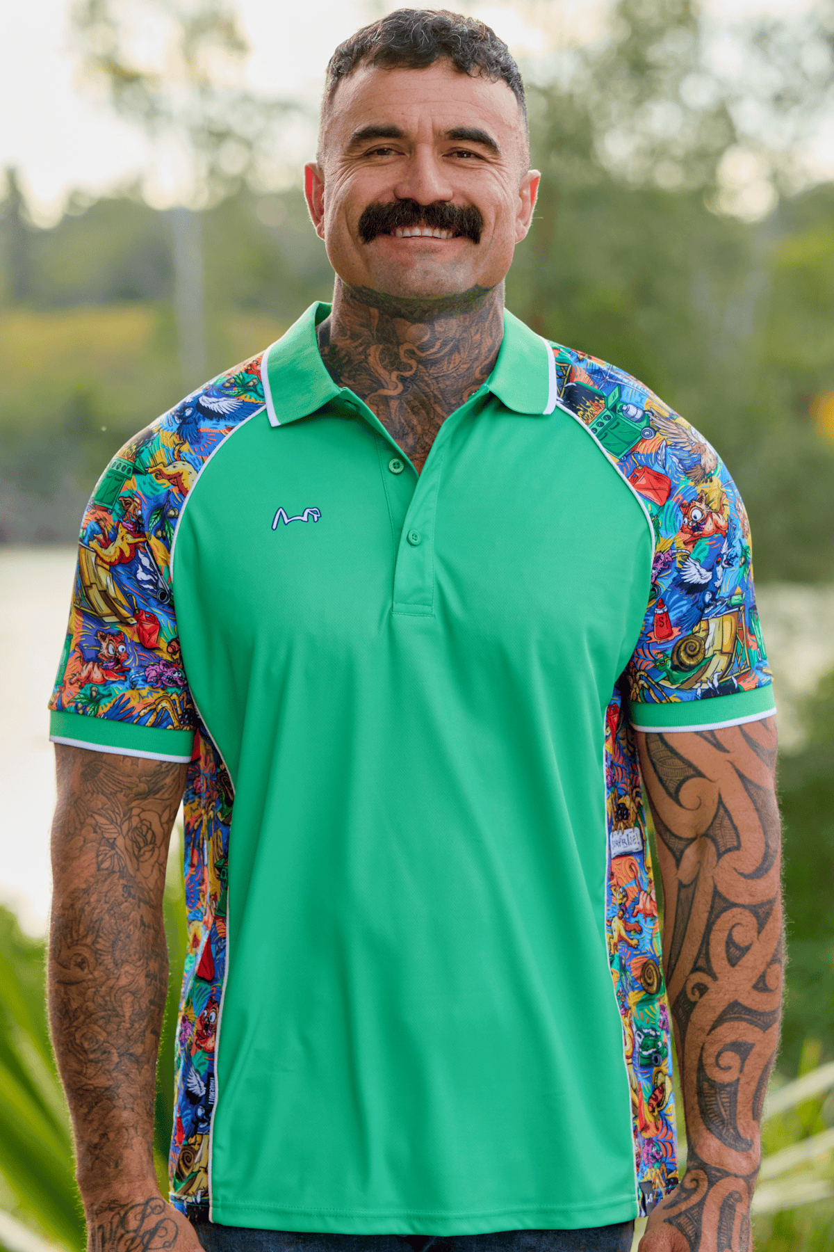 TradeMutt Polo Unisex Backyard Blitz Green Short Sleeve Polo Unisex Backyard Blitz Short Sleeve Polo | TradeMutt Workwear
