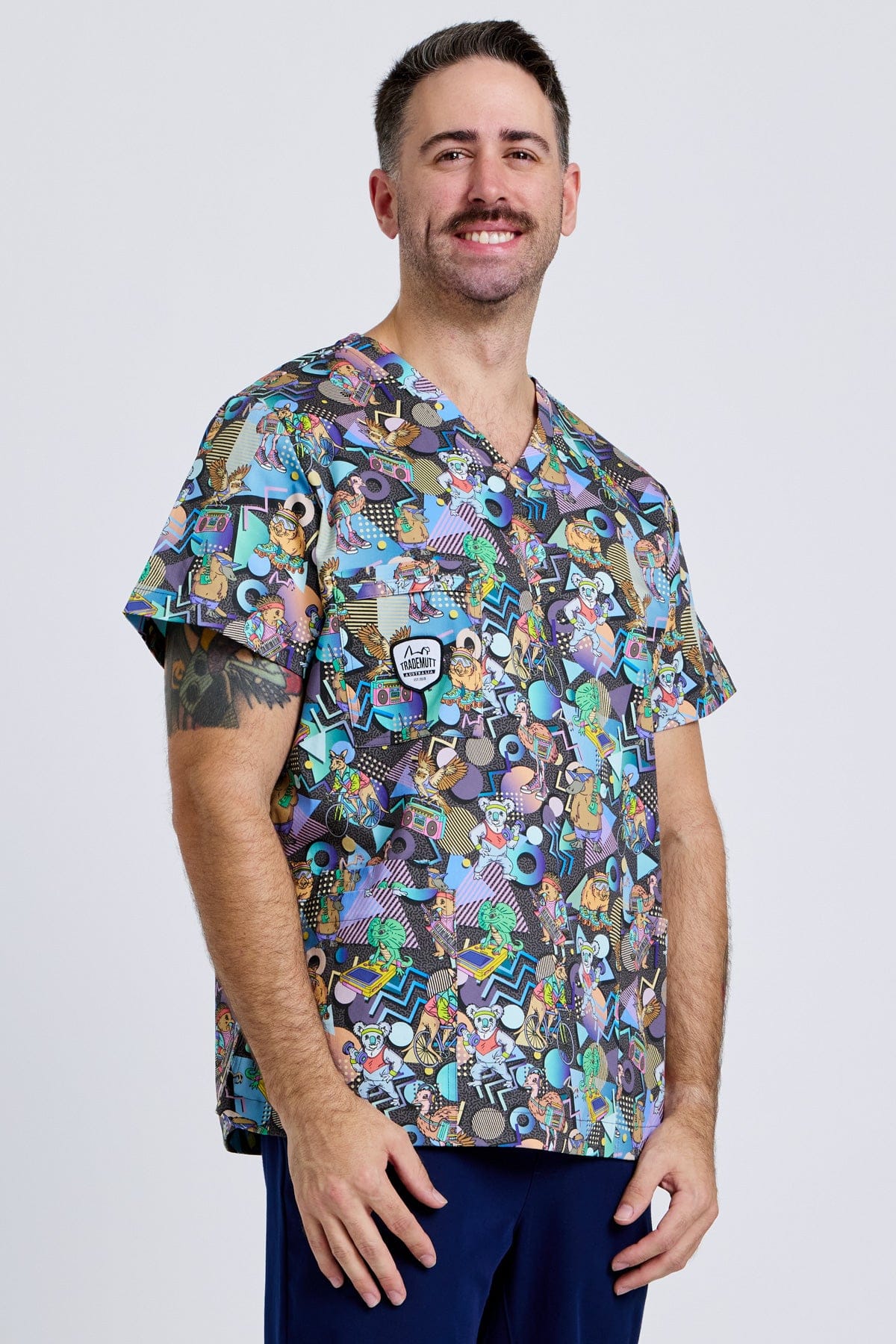 TradeMutt Workshirt Aerobics OzStyle Unisex Scrub Top Aerobics OzStyle Unisex Scrub Top
