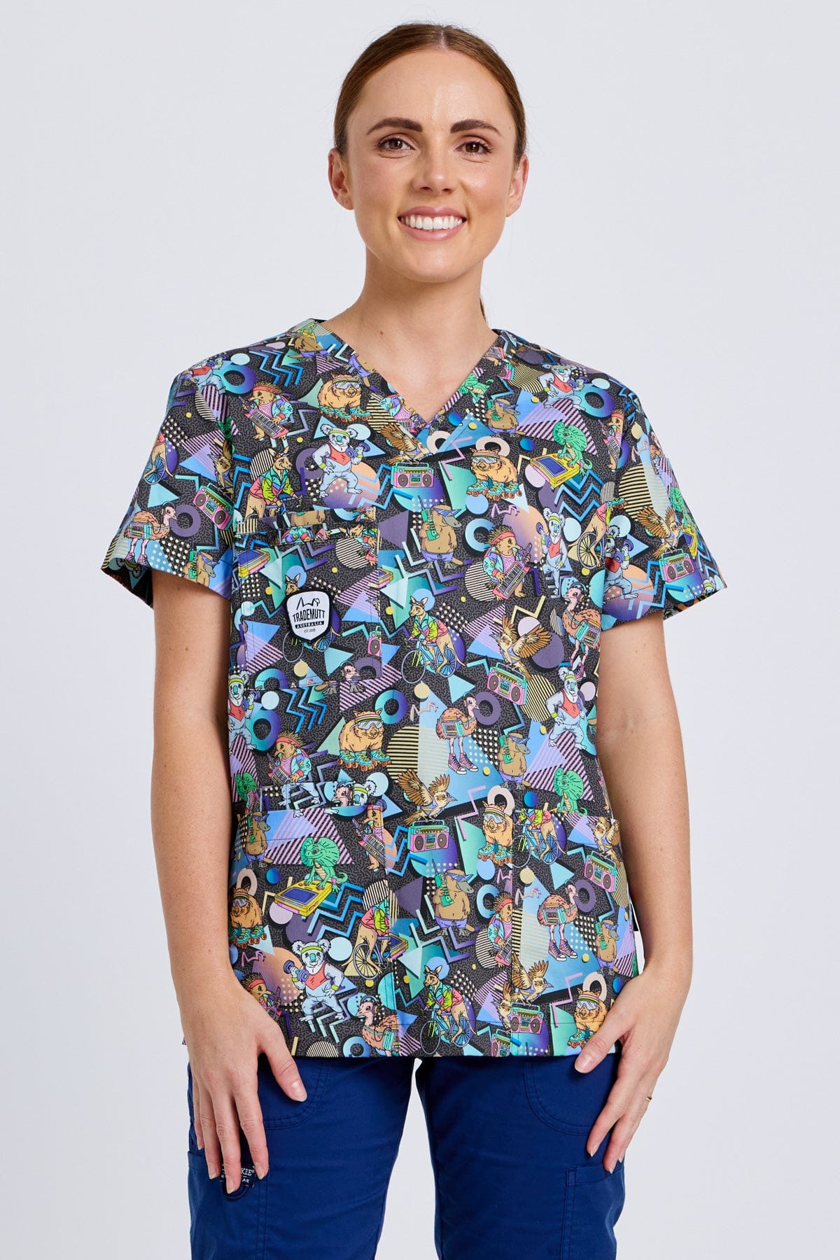 TradeMutt Workshirt Aerobics OzStyle Unisex Scrub Top Aerobics OzStyle Unisex Scrub Top