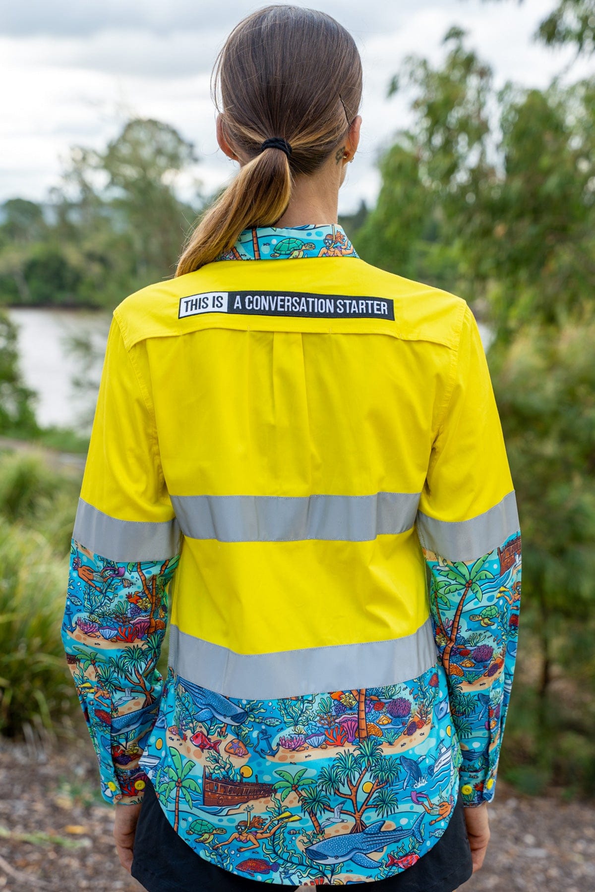TradeMutt Workshirt Women's Vitamin Sea Yellow Day/Night Hi Vis Work Shirt Women's Vitamin Sea Yellow Day/Night Hi Vis Work Shirt