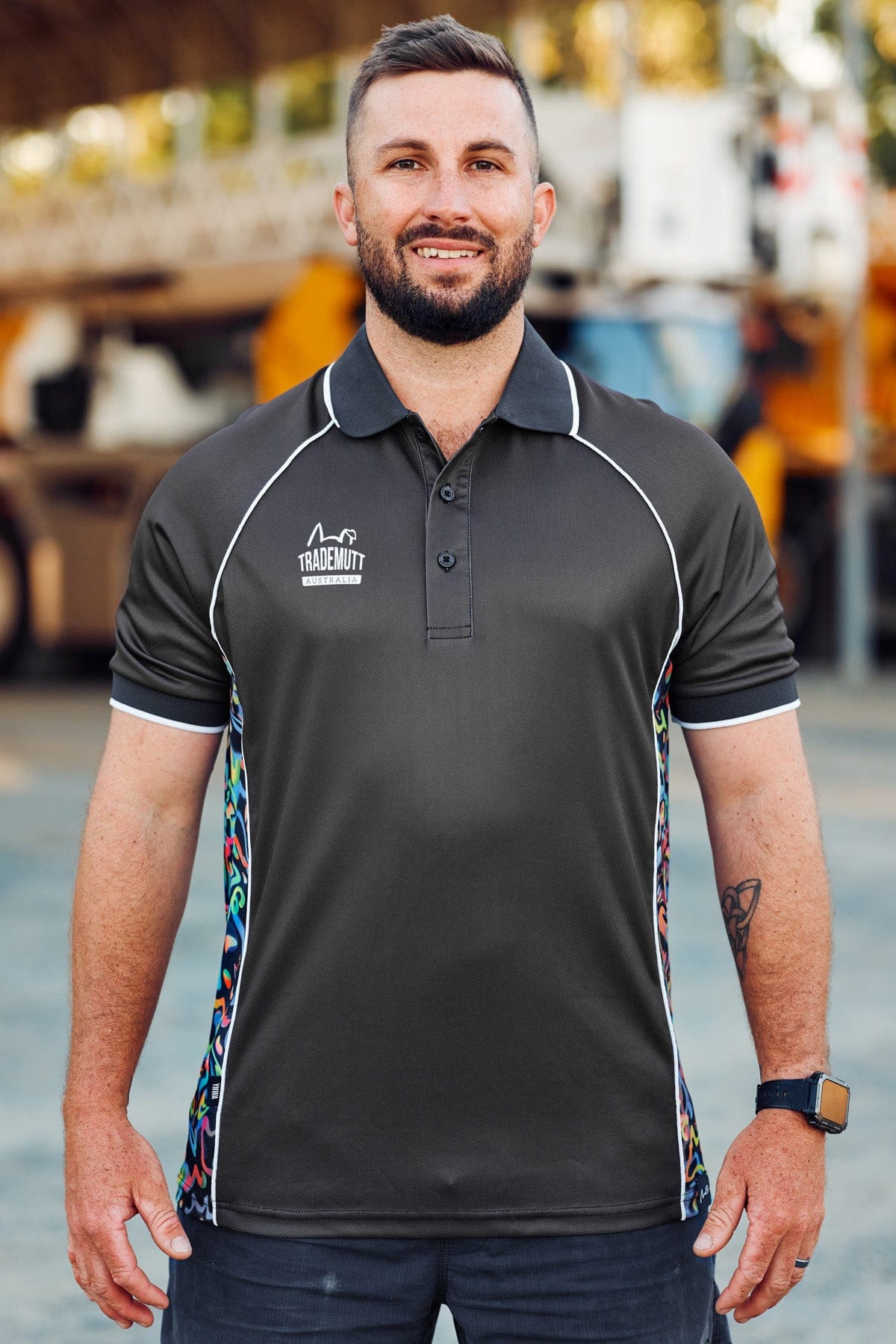 TradeMutt Polo Unisex Charcoal Pearler Polo Unisex RPET Pearler Charcoal Polo | TradeMutt Workshirts