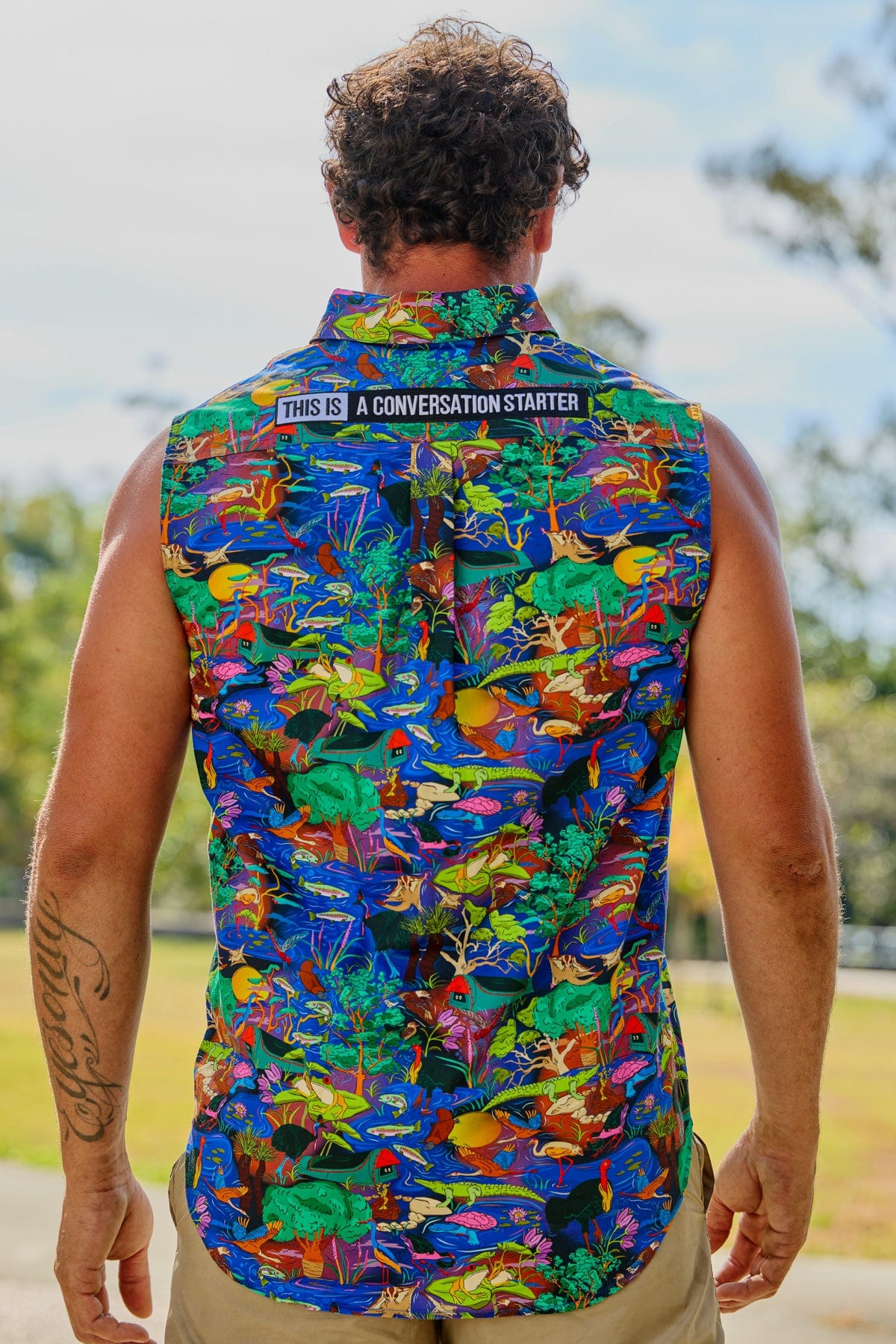 Water You Looking At Territory Sleeve Work Shirt