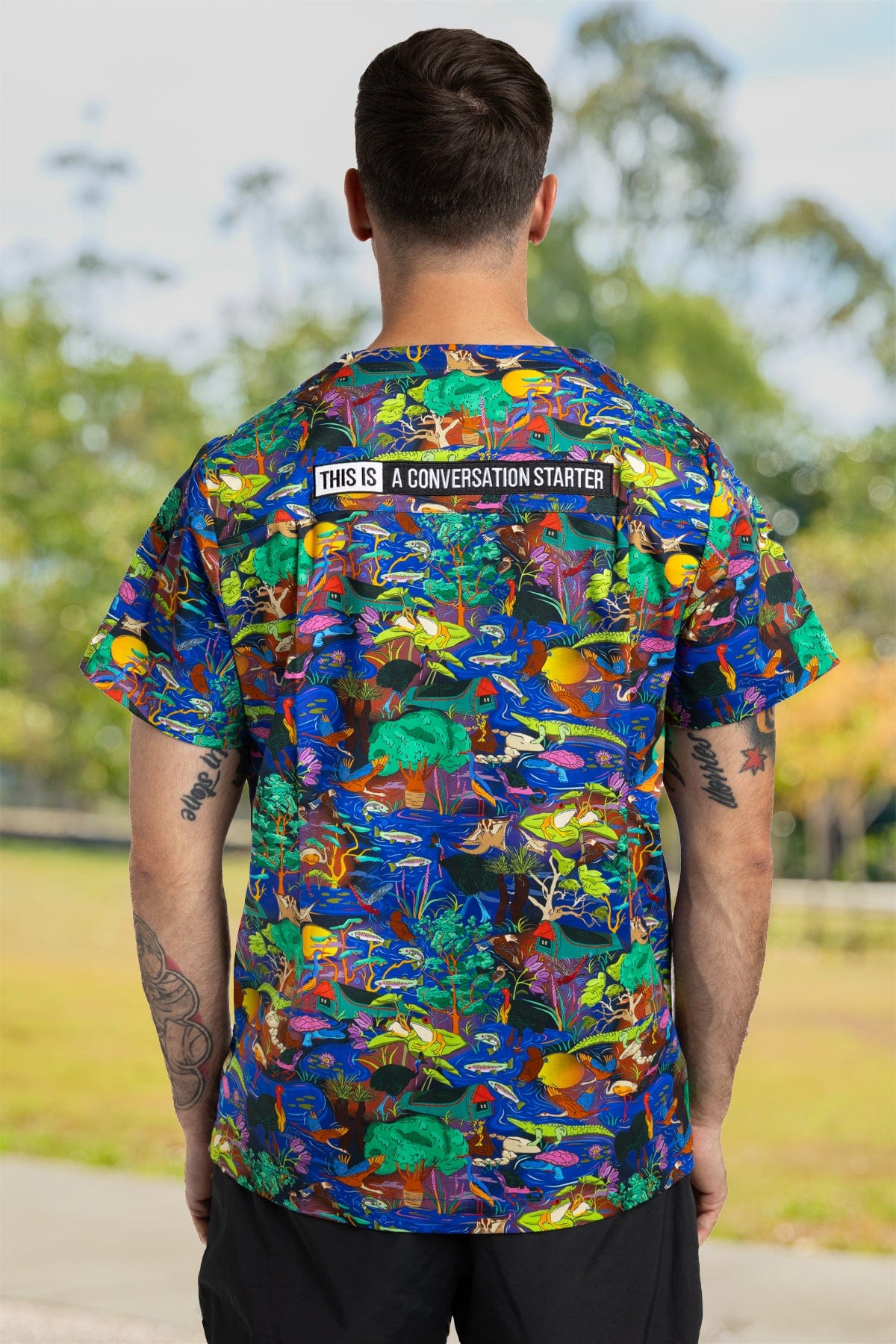 TradeMutt Scrubs Water You Looking At Unisex Scrub Top Water You Looking At Unisex Scrub Top | TradeMutt Workwear