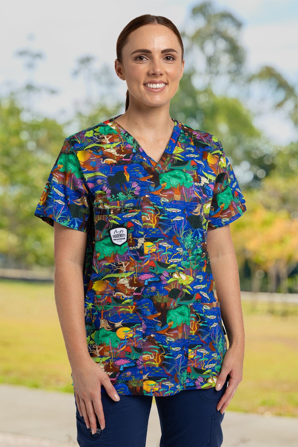 Water You Looking At Unisex Scrub Top