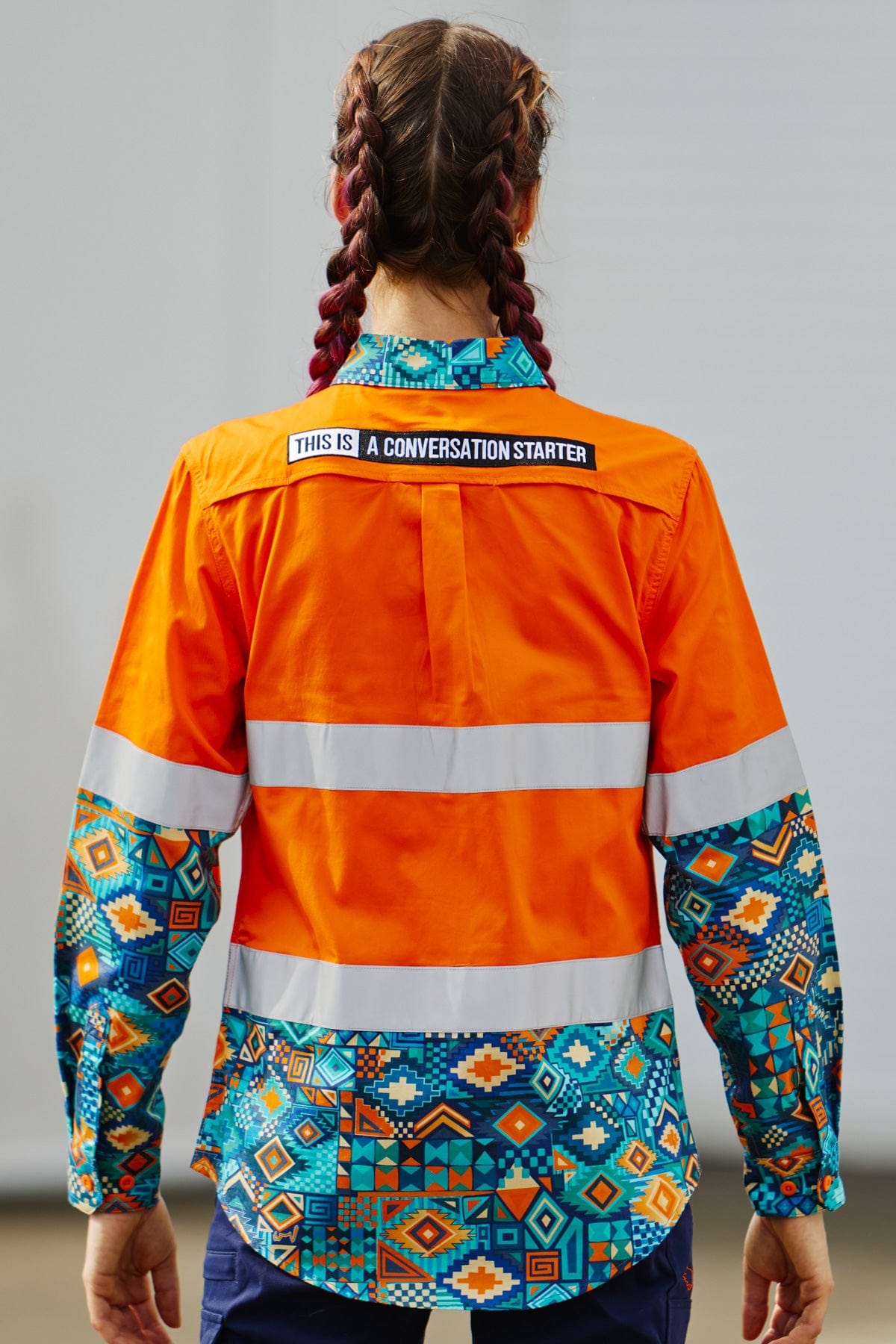 Women's The Battler Orange Day/Night Hi Vis Work Shirt