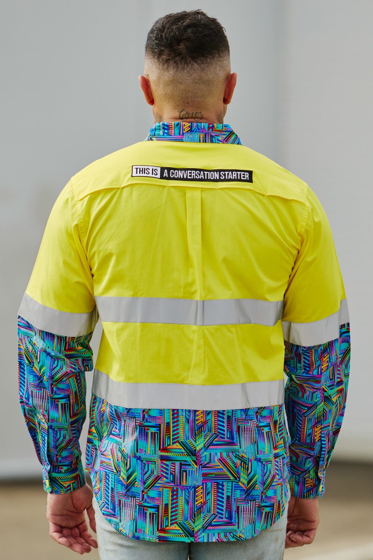 Men's The Trooper Yellow Day/Night Hi Vis Work Shirt