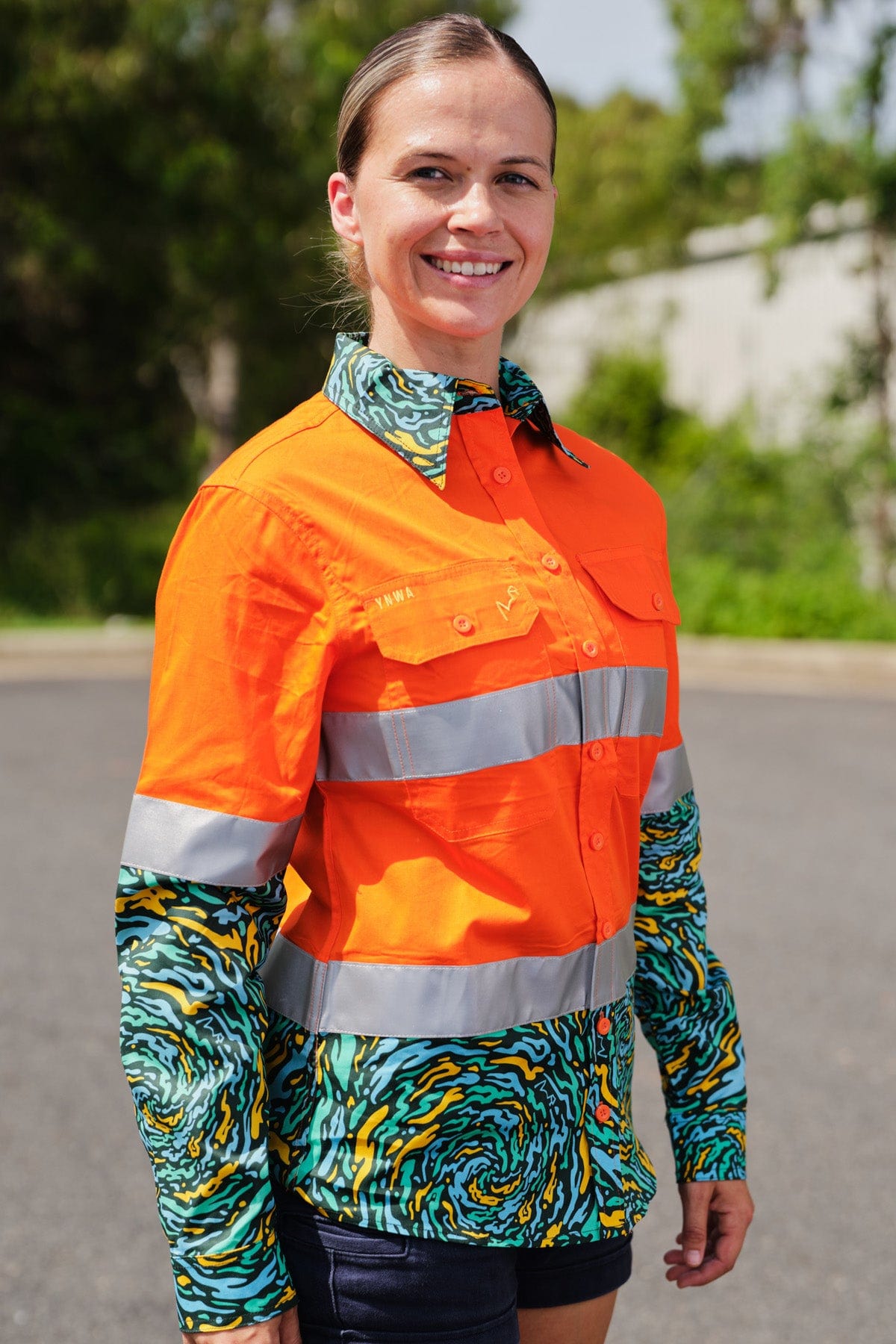 TradeMutt Workshirt Women's Spun Out Orange Day/Night Hi Vis Workshirt Women's Spun Out Orange Day/Night Hi Vis Workshirt | TradeMutt Workshirts