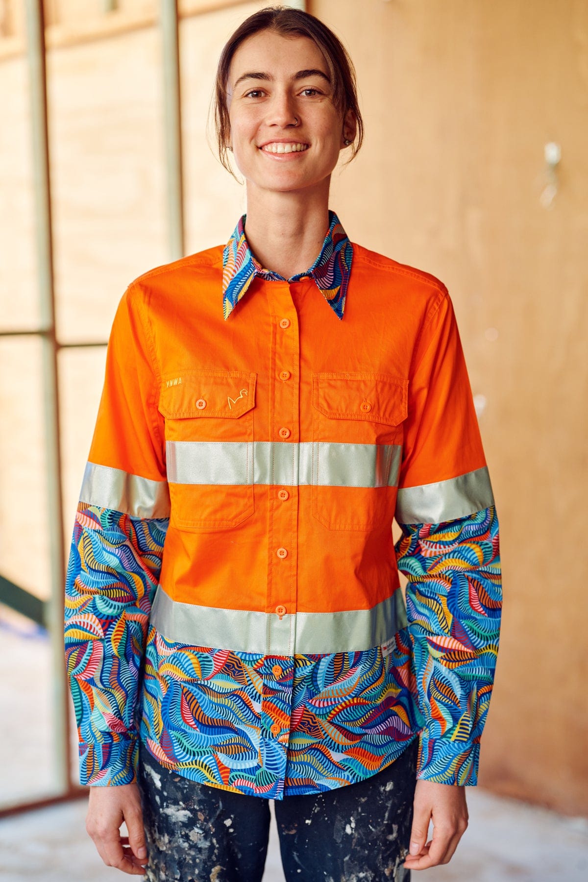 Women's Snazzy Orange Day/Night Hi Vis Workshirt | TradeMutt