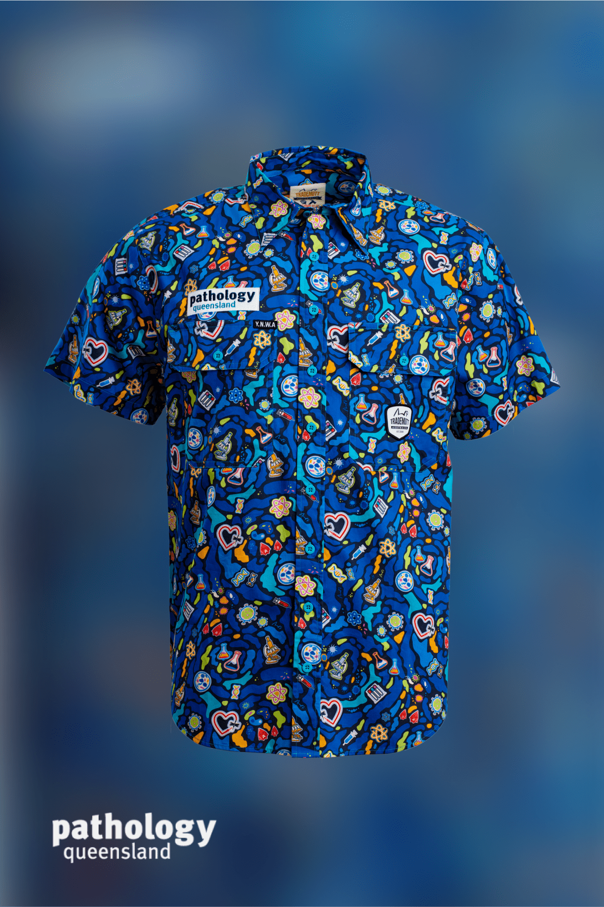 Pathology Queensland "Scrubs Up Aright" Short Sleeve Work Shirt