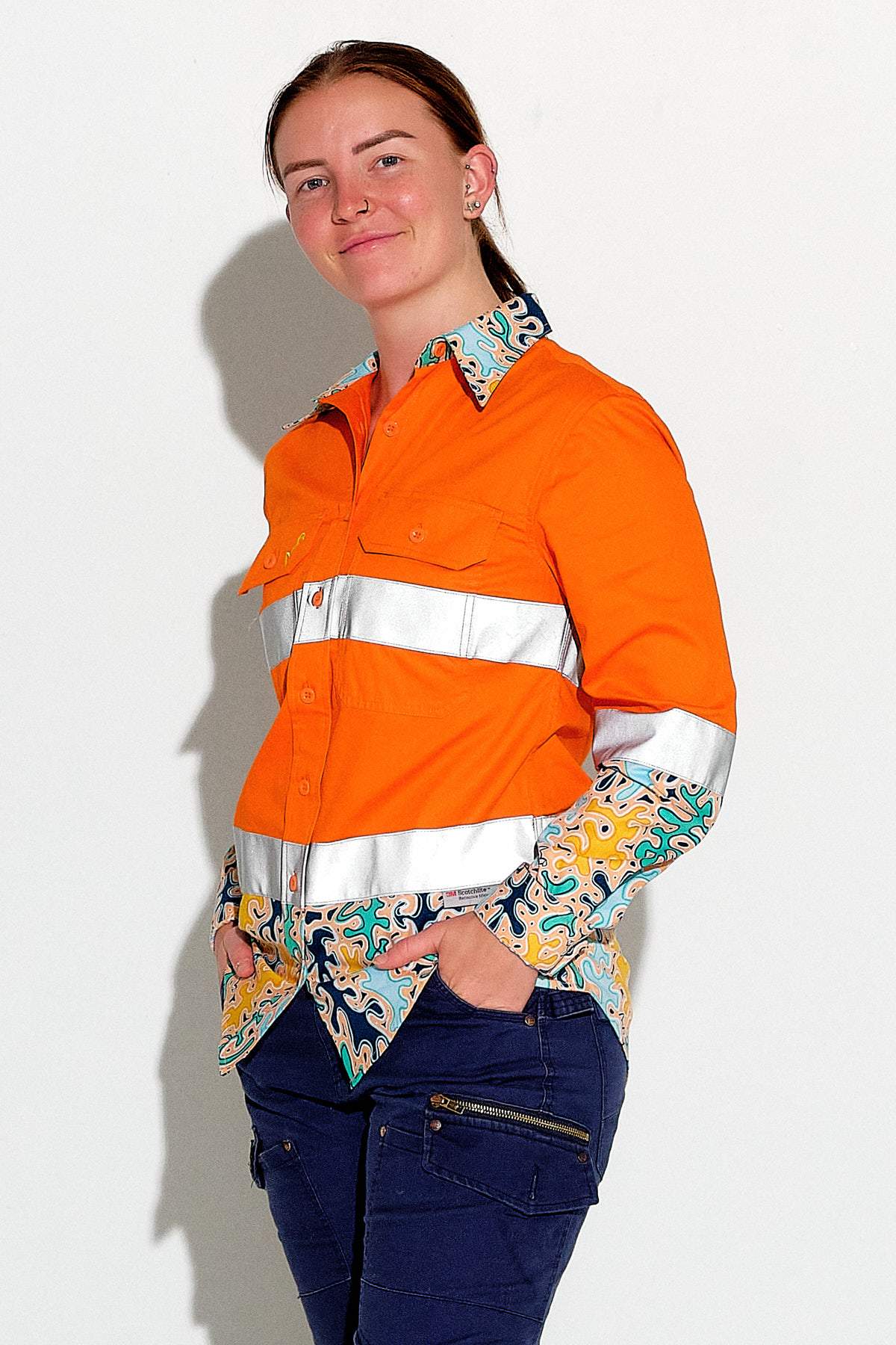 TradeMutt Workshirt Women's Hi Vis Reedy Weedy Orange Workshirt Women's Hi Vis Reedy Weedy Orange Workshirt